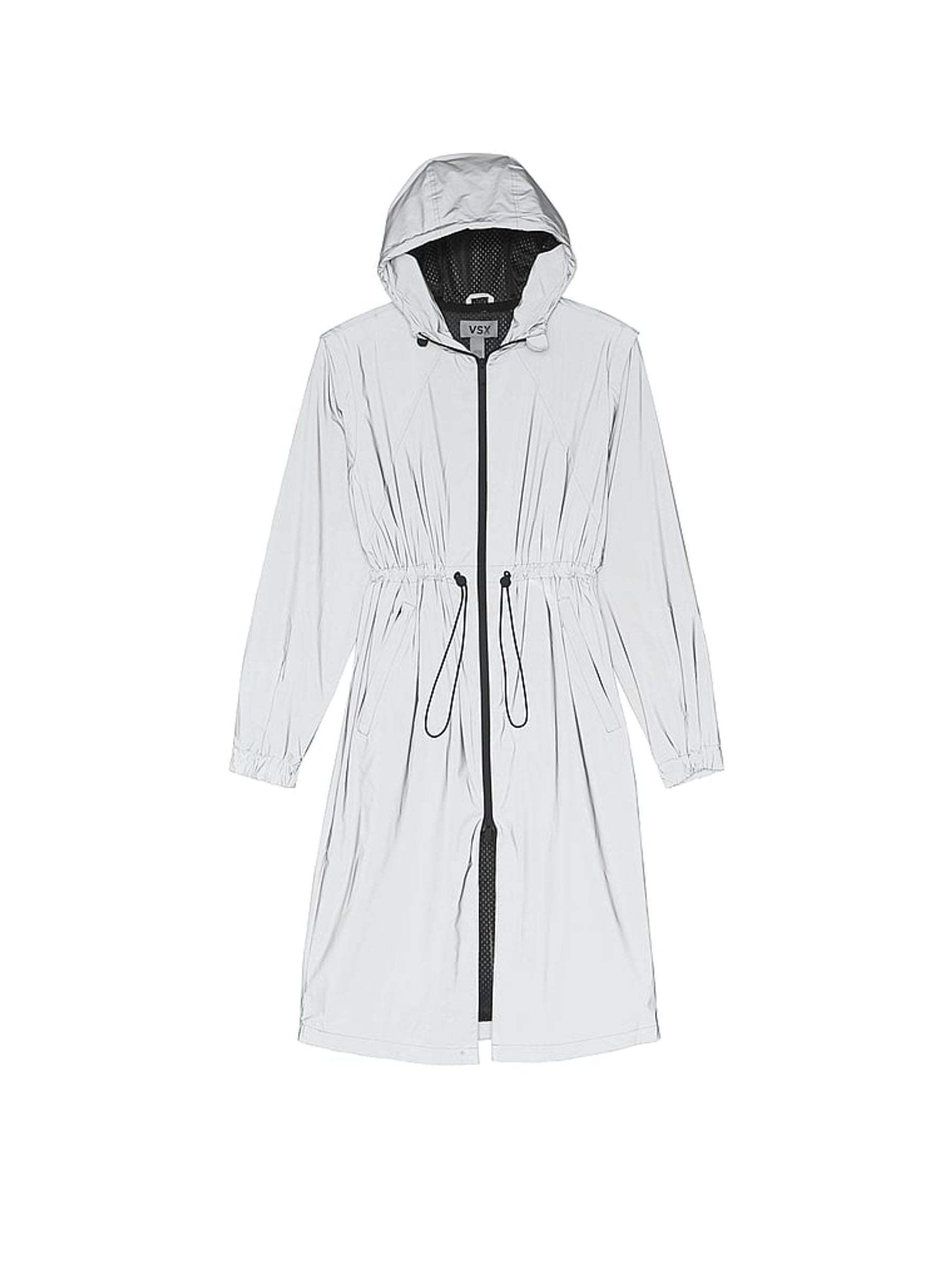 Silver Reflective Trench Jacket - Image 3 of 4