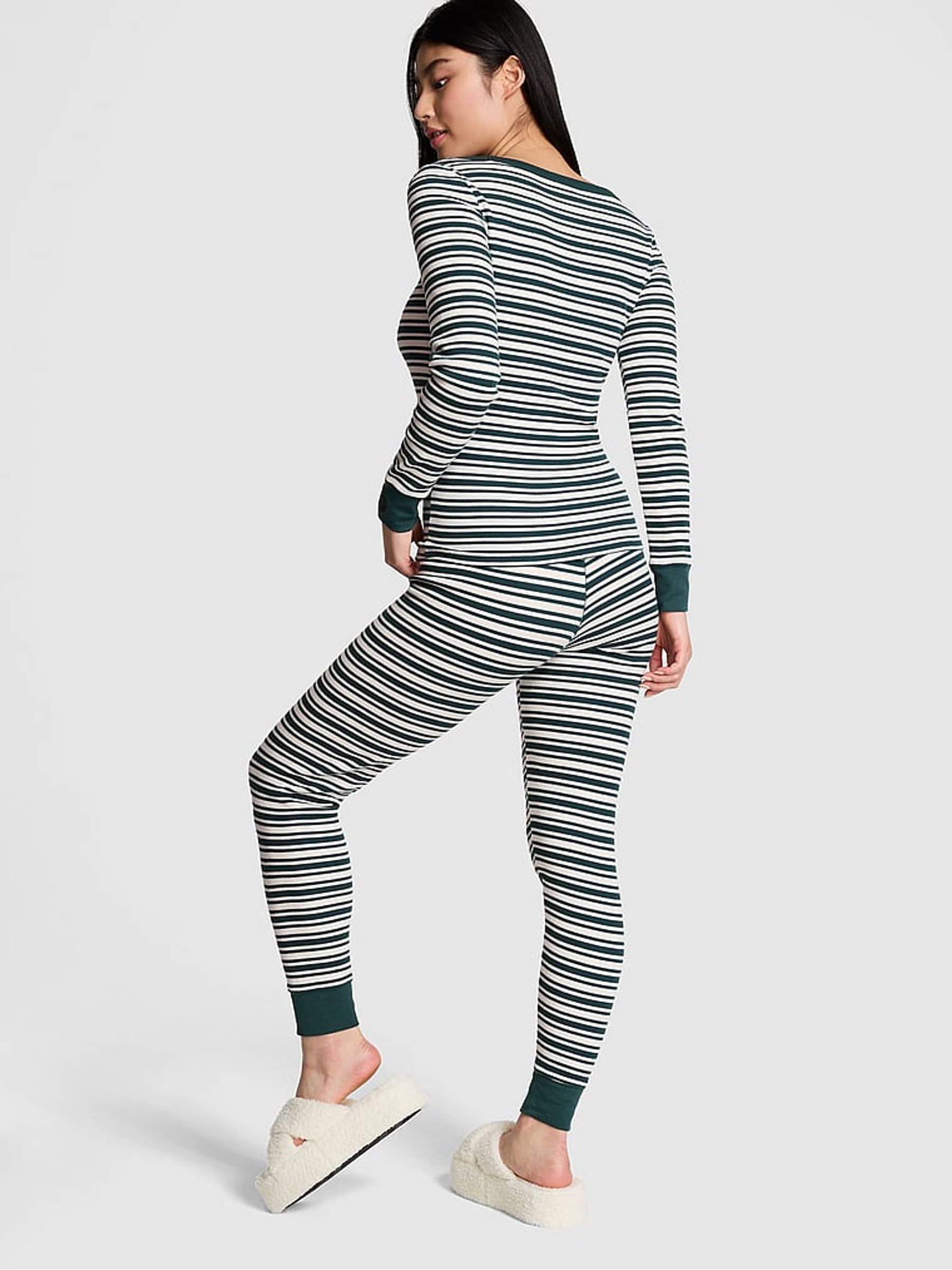 Deep Forest Green Thermal Long Pyjama Set - Image 2 of 3