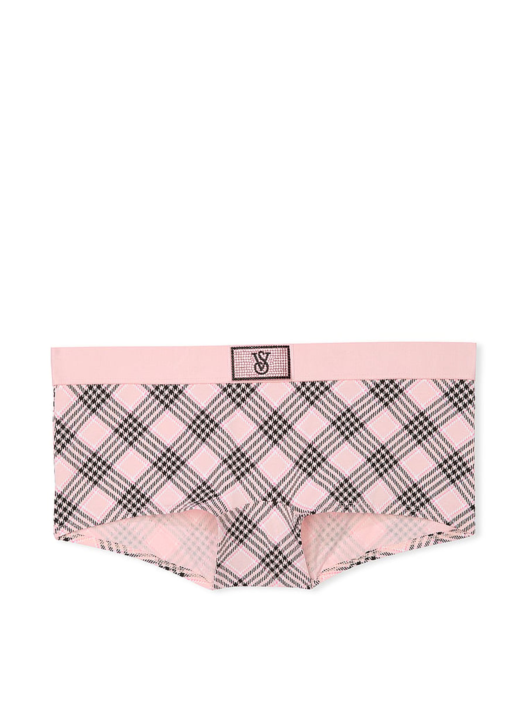Pink Plaid Short Logo Shine Patch Knickers - Image 3 of 3