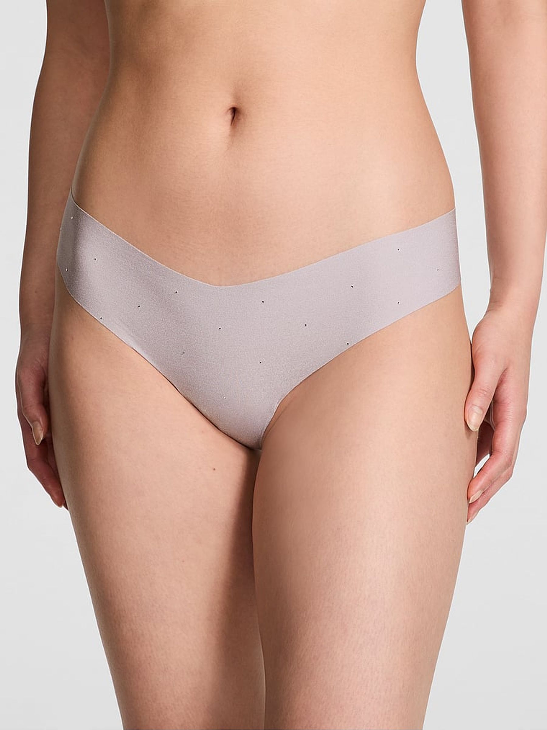 Dusty Purple Diamante Thong No Show Knickers - Image 1 of 4