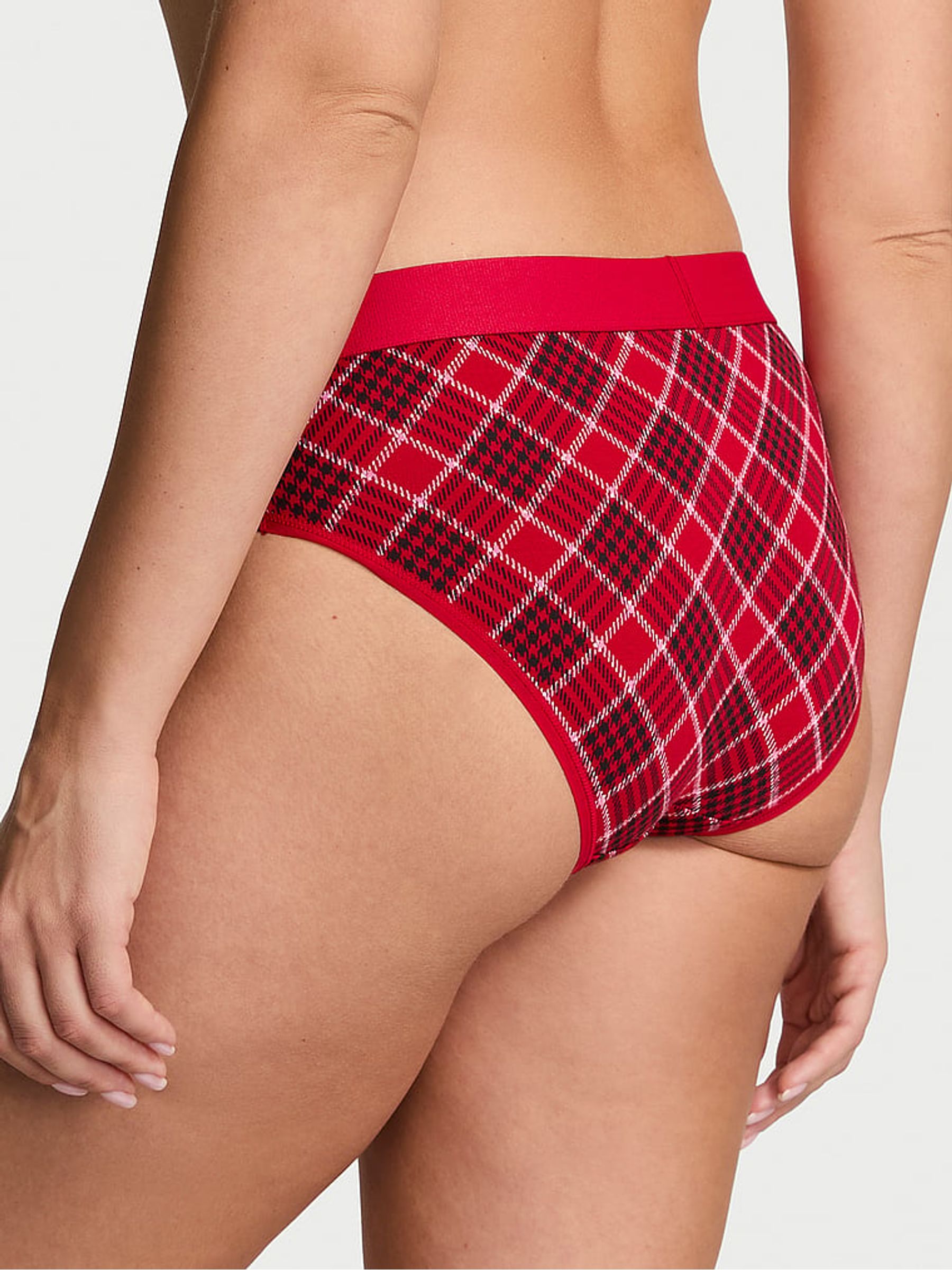 Red Plaid Hipster Logo Shine Patch Knickers - Image 2 of 4
