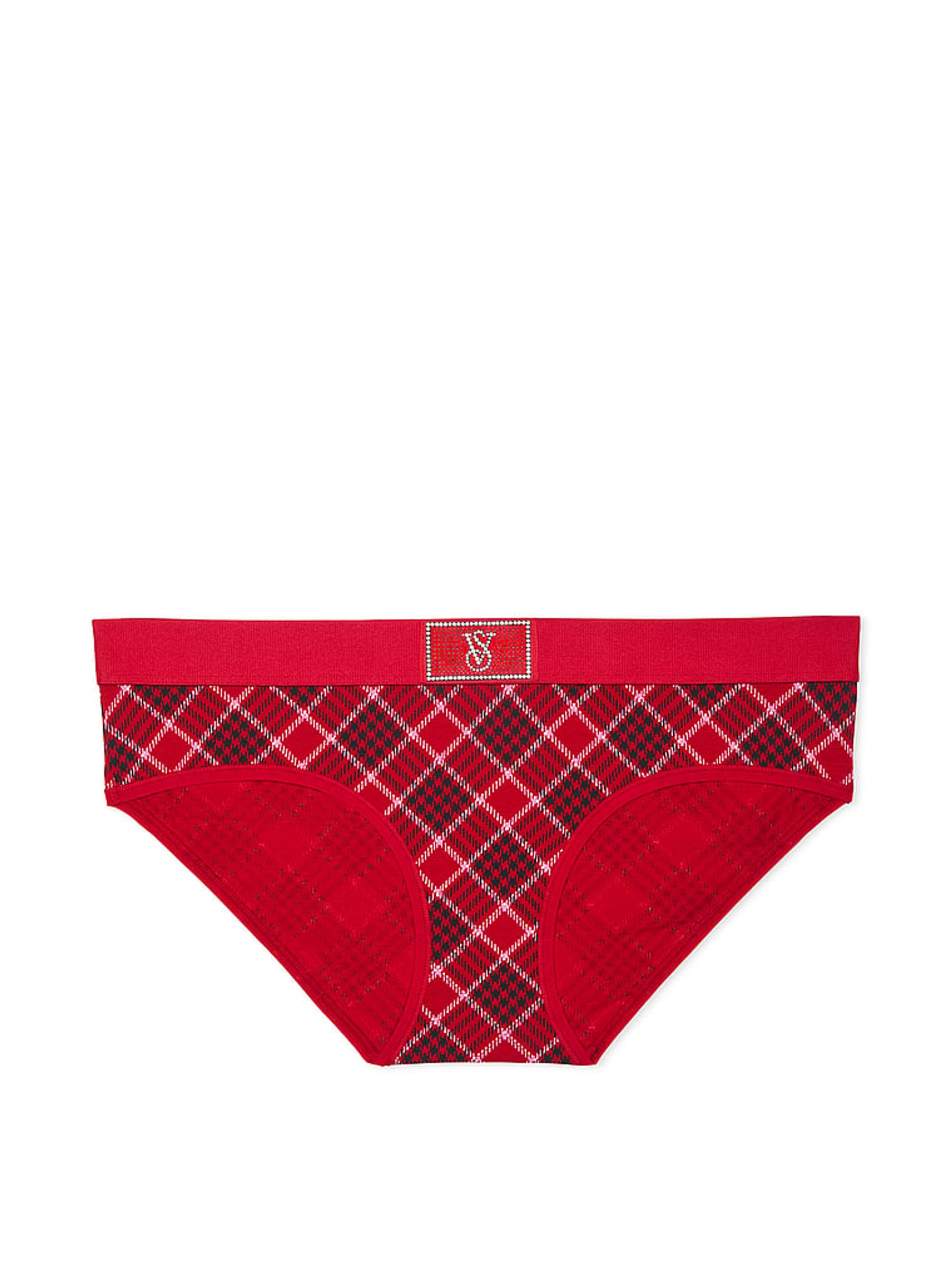 Red Plaid Hipster Logo Shine Patch Knickers - Image 4 of 4