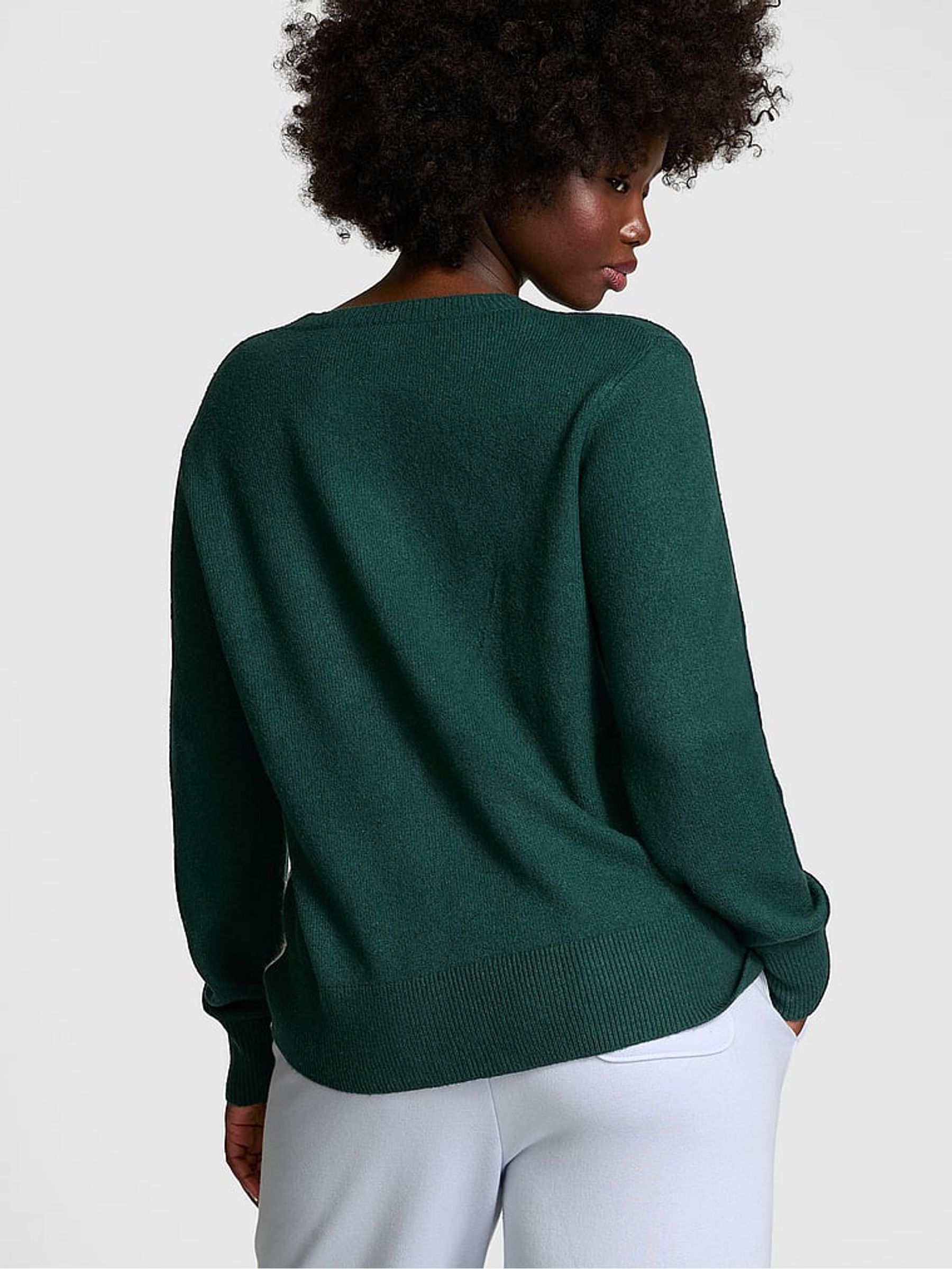 Deep Forest Green Crewneck Jumper - Image 2 of 3