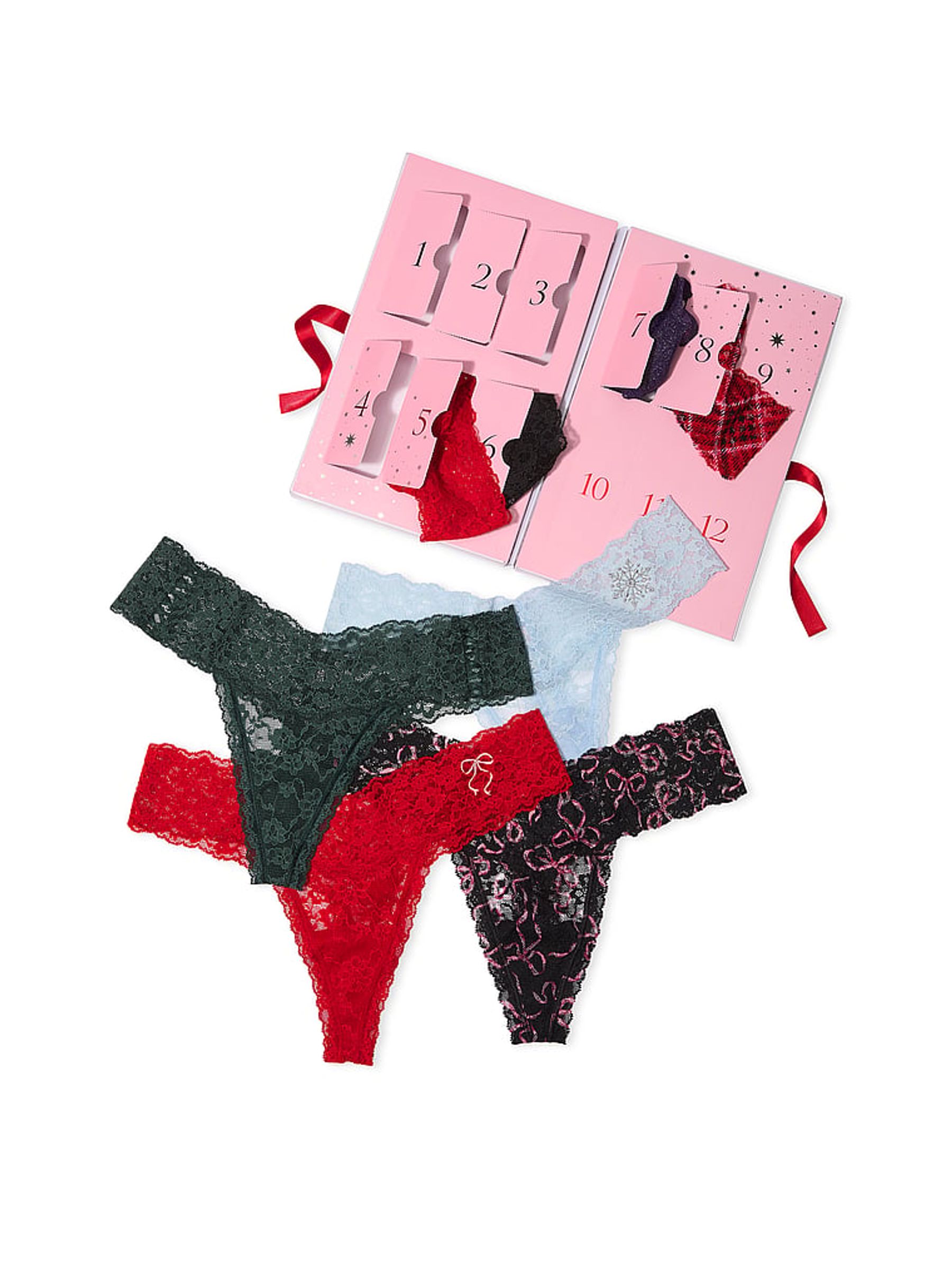 Christmas 12 Pack Advent Calendar Thong Knickers - Image 1 of 3
