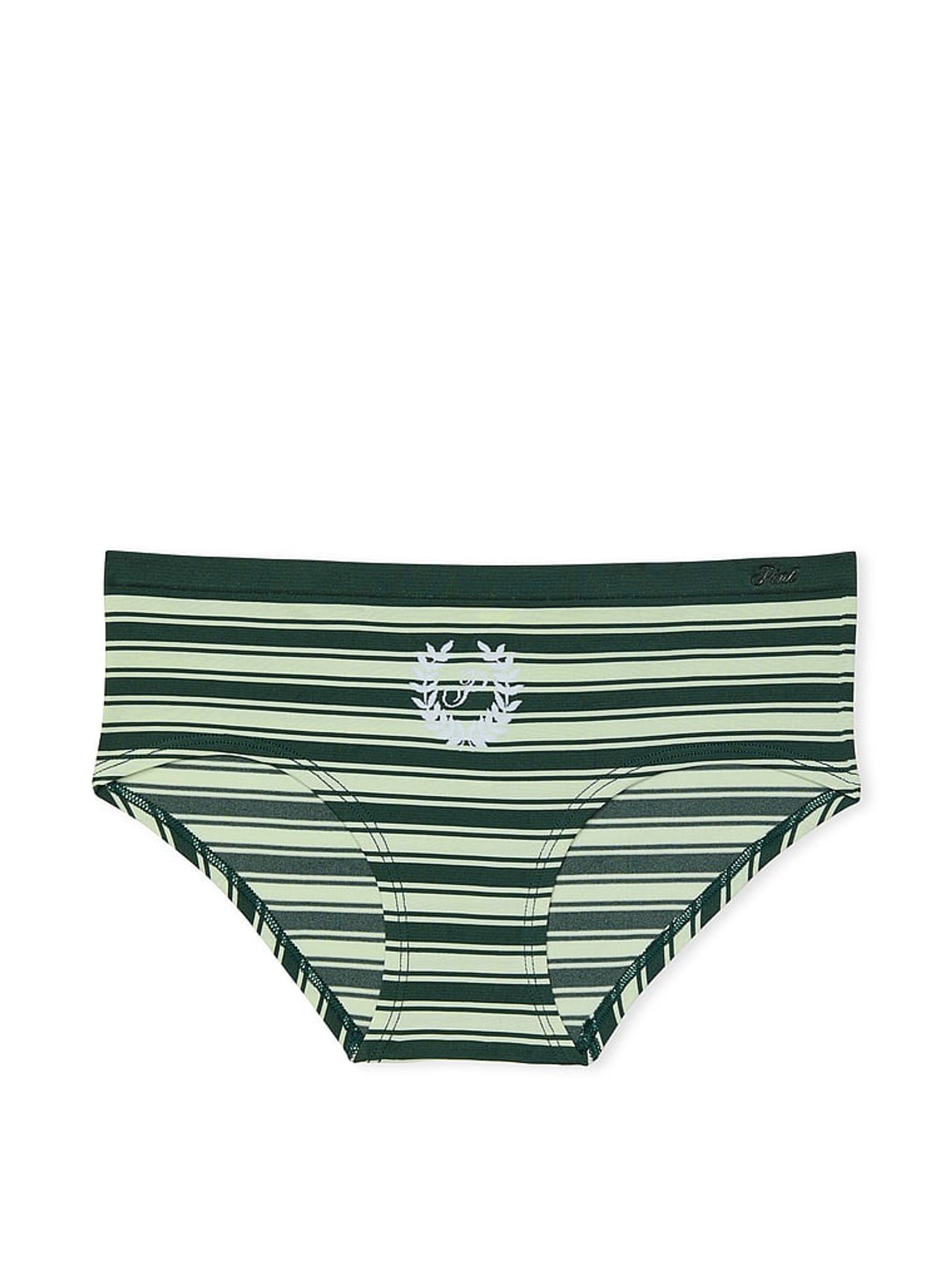 Deep Forest Green Stripe Hipster Seamless Knickers - Image 3 of 3