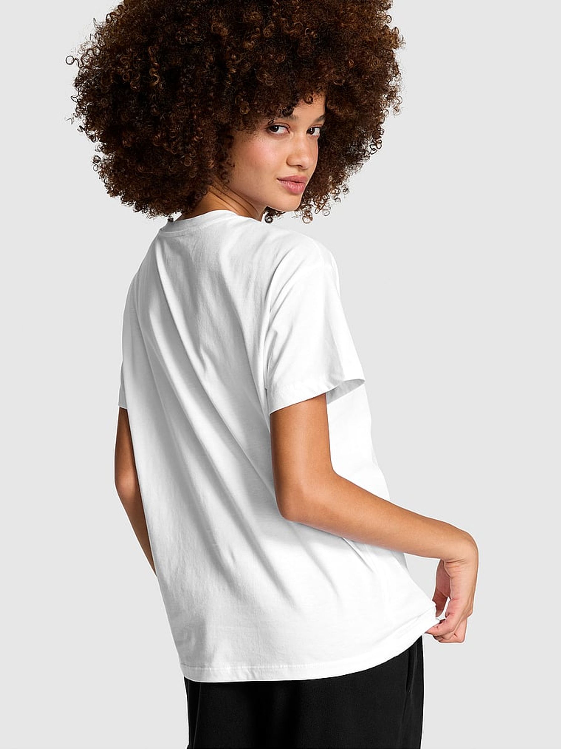 Optic White Cotton Pyjama T-Shirt - Image 2 of 3