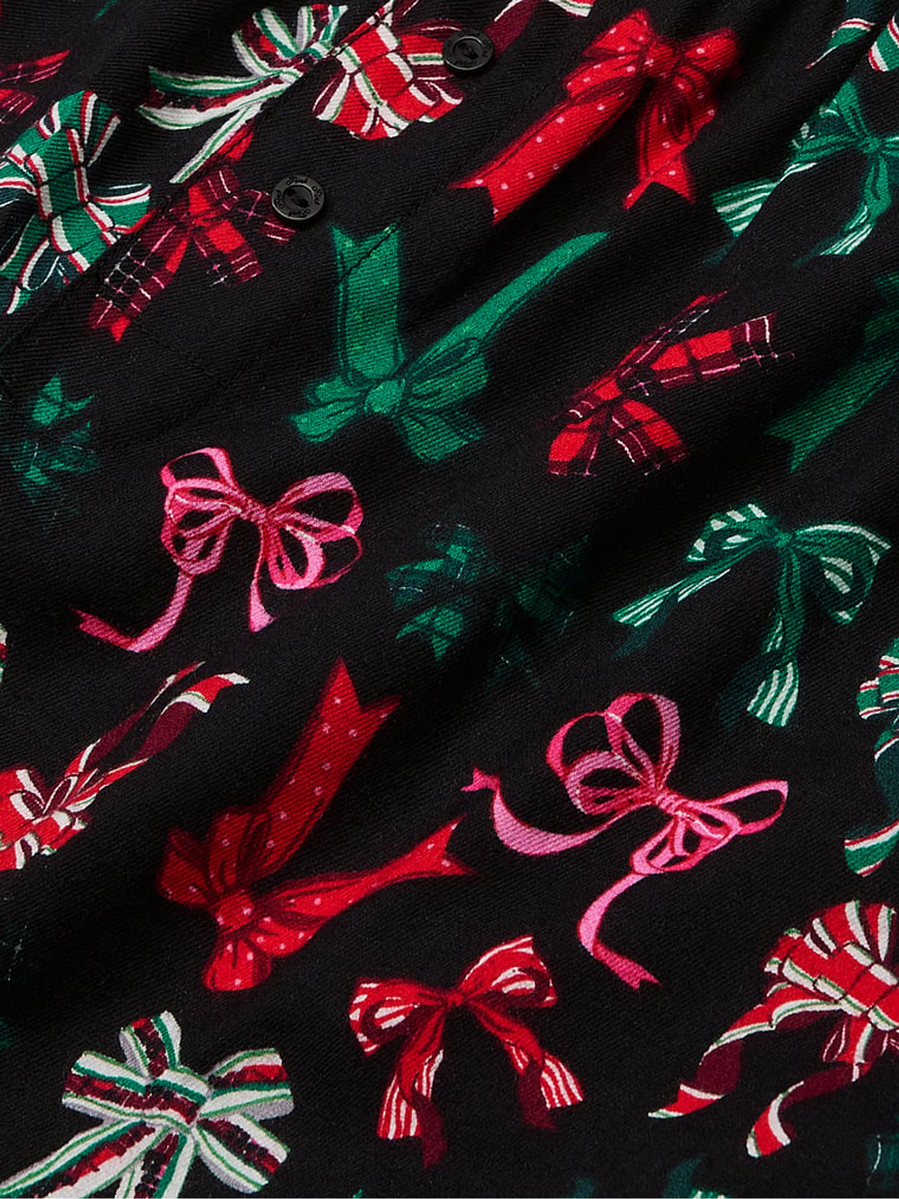 Black Bow Trouser Pyjama Bottoms - Image 4 of 4