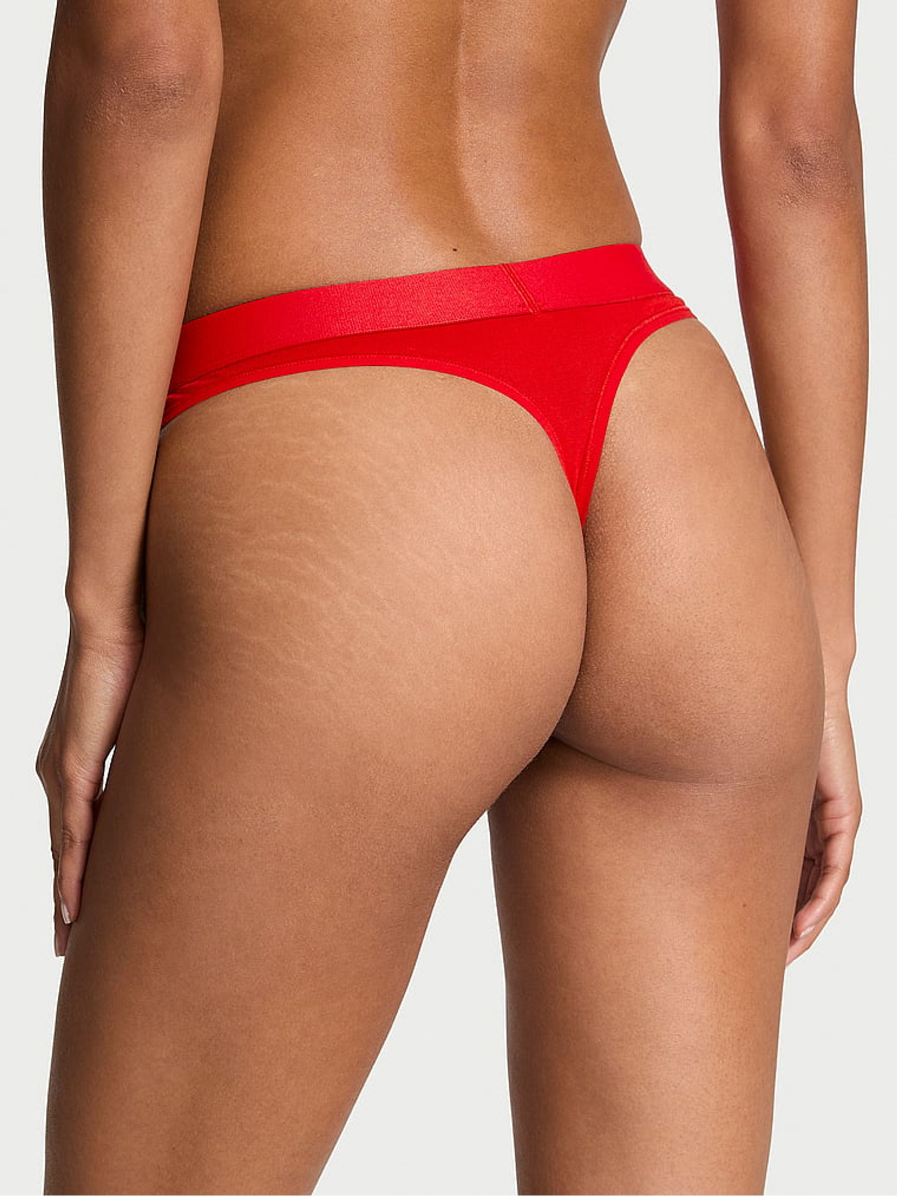 Lipstick Red Thong Logo Shine Patch Knickers - Image 2 of 3