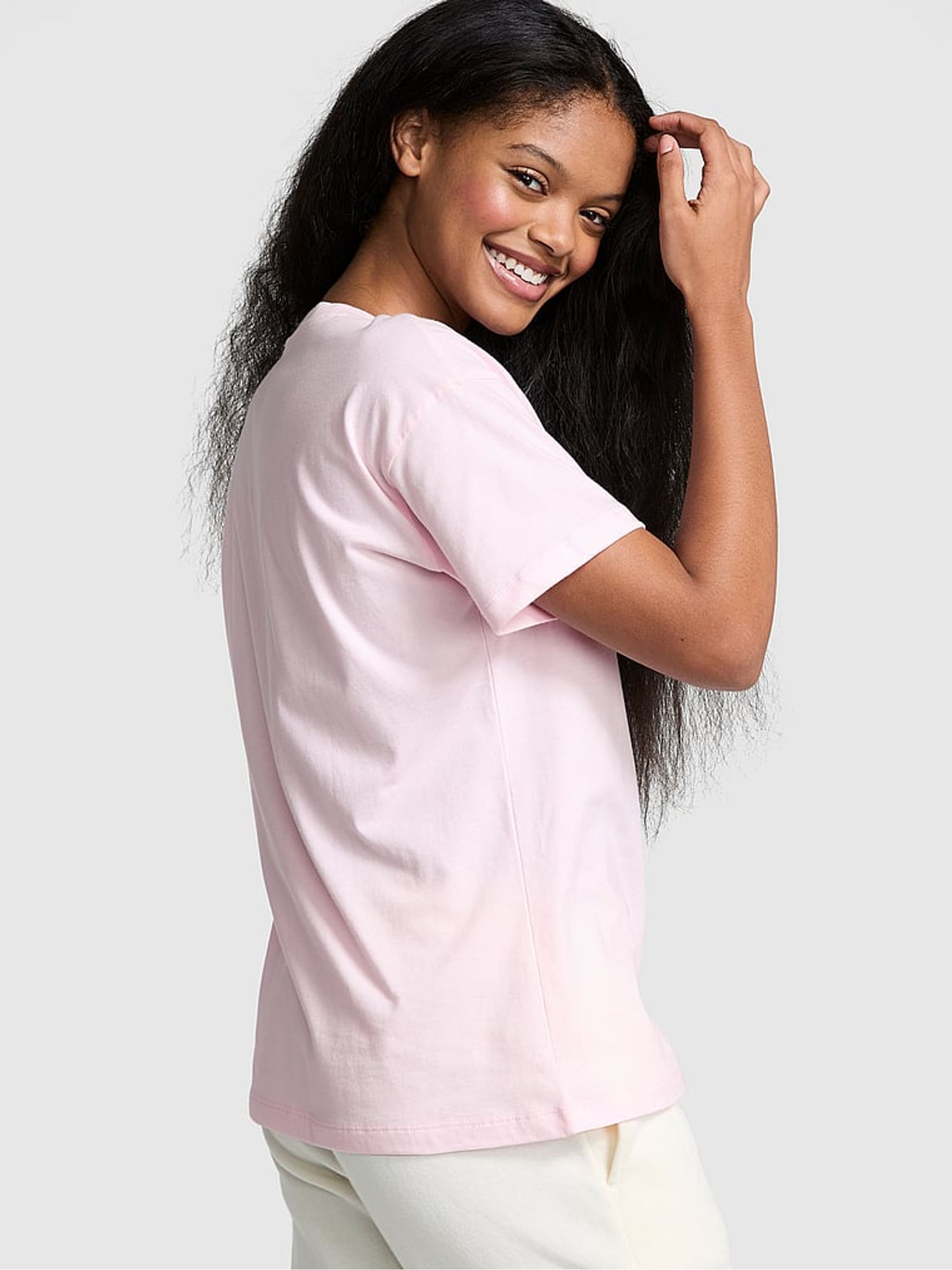 Pink Tulip Cotton Pyjama T-Shirt - Image 2 of 3