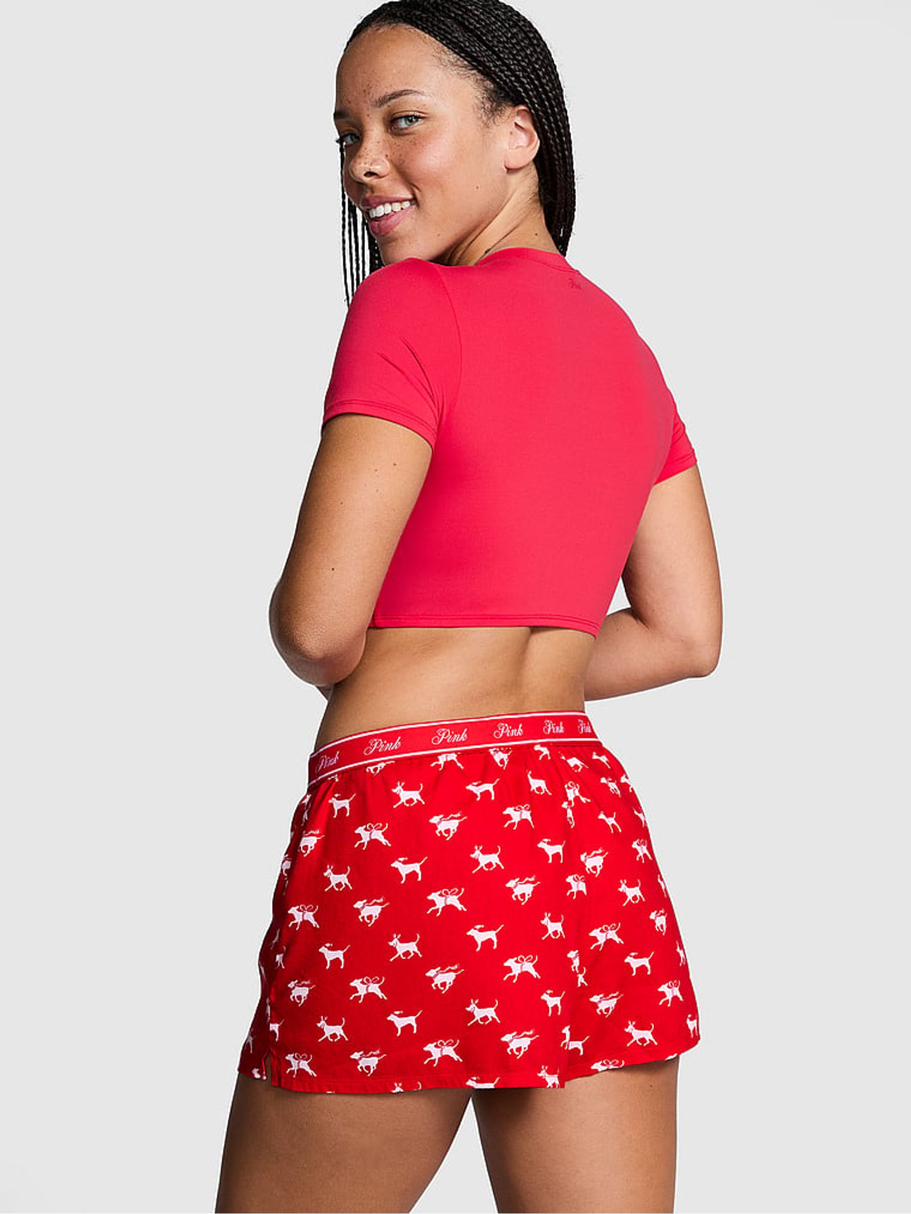 Vermillion Red Short Pyjama Bottoms - Image 2 of 3