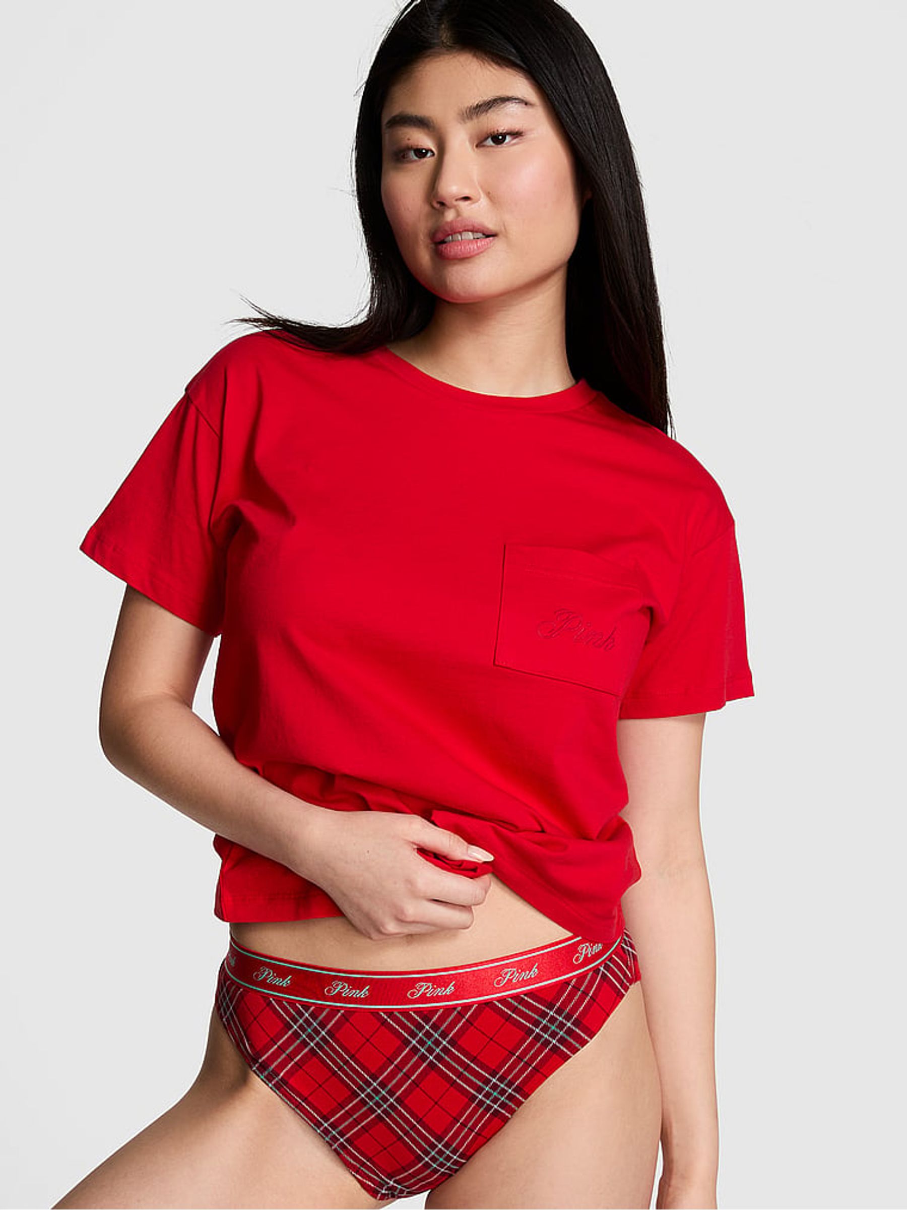 Vermillion Red Cotton Pyjama T-Shirt - Image 1 of 1
