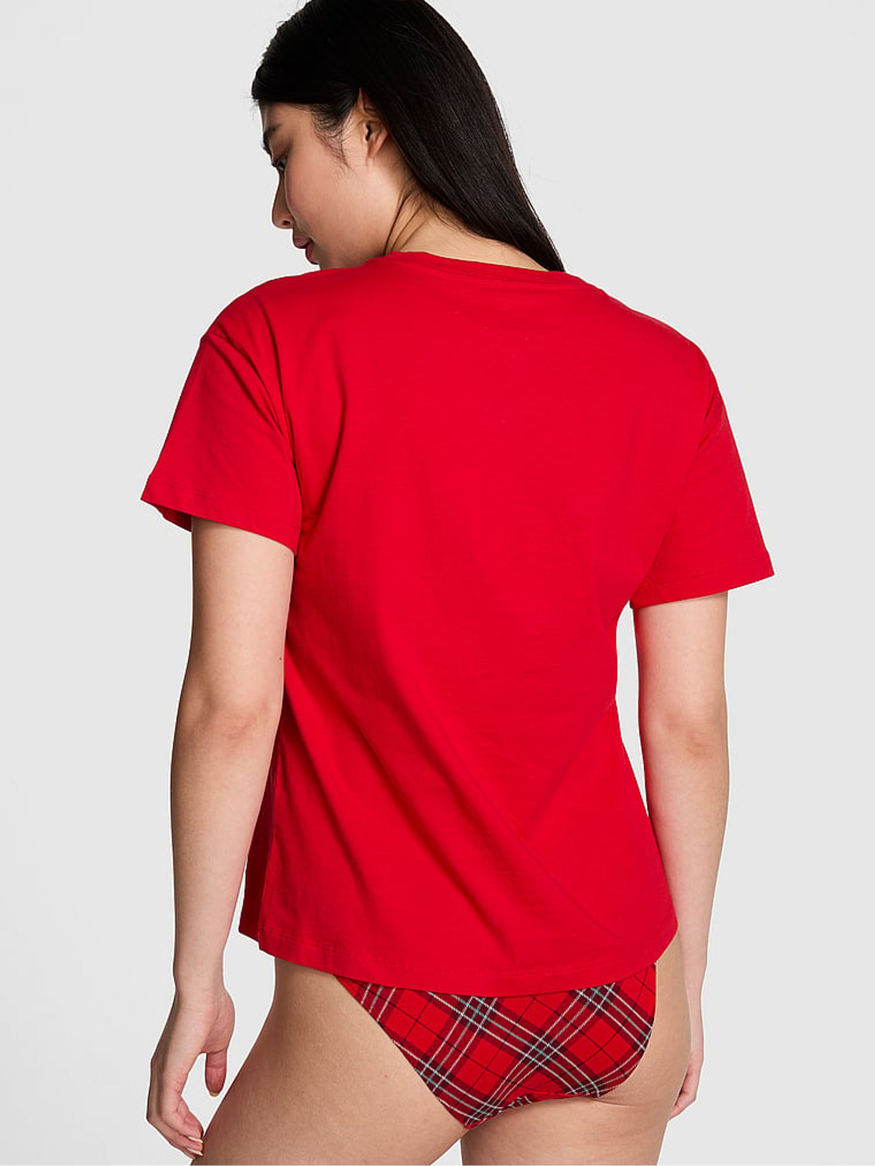 Vermillion Red Cotton Pyjama T-Shirt - Image 1 of 4