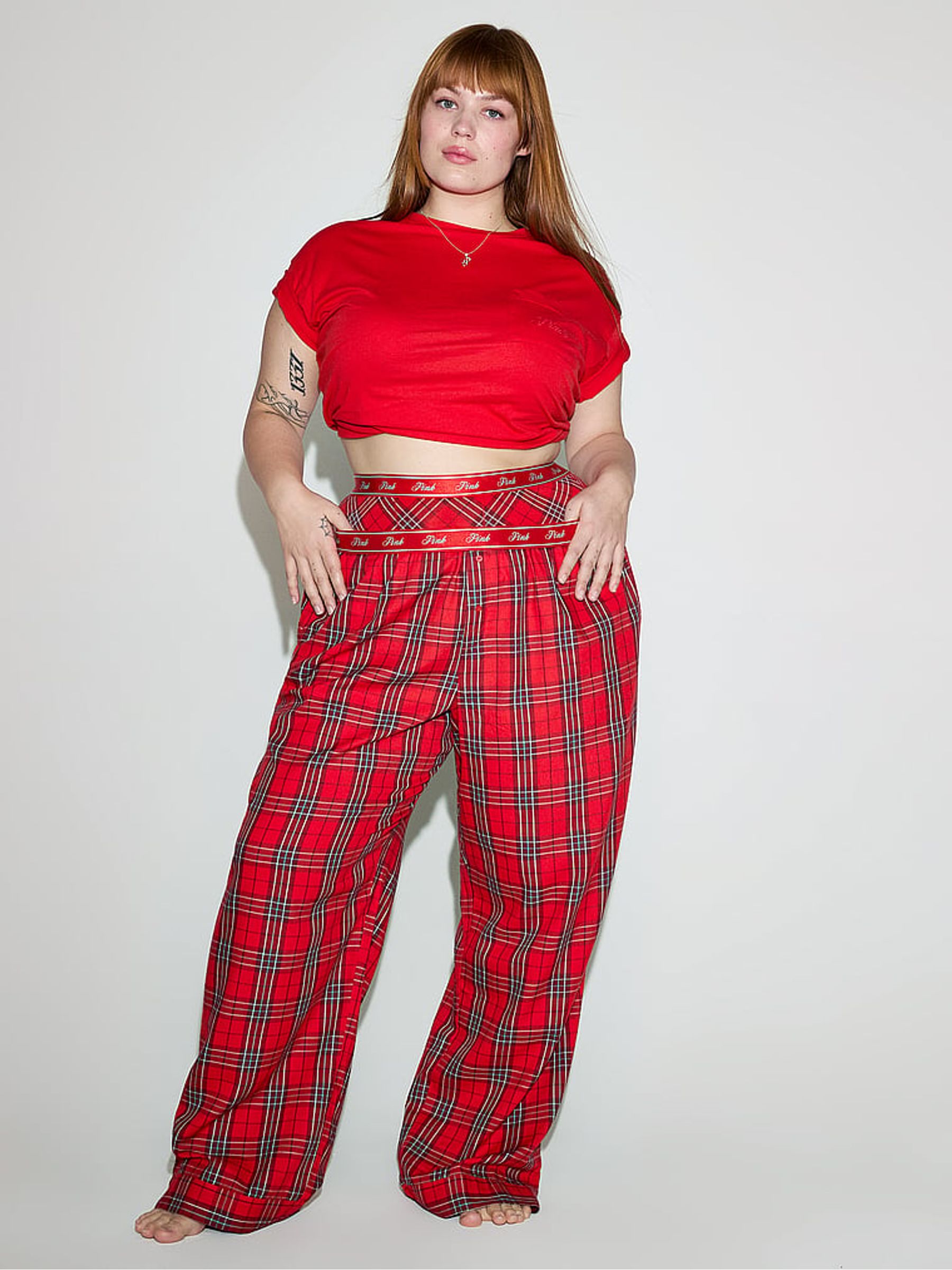Vermillion Red Cotton Pyjama T-Shirt - Image 2 of 4