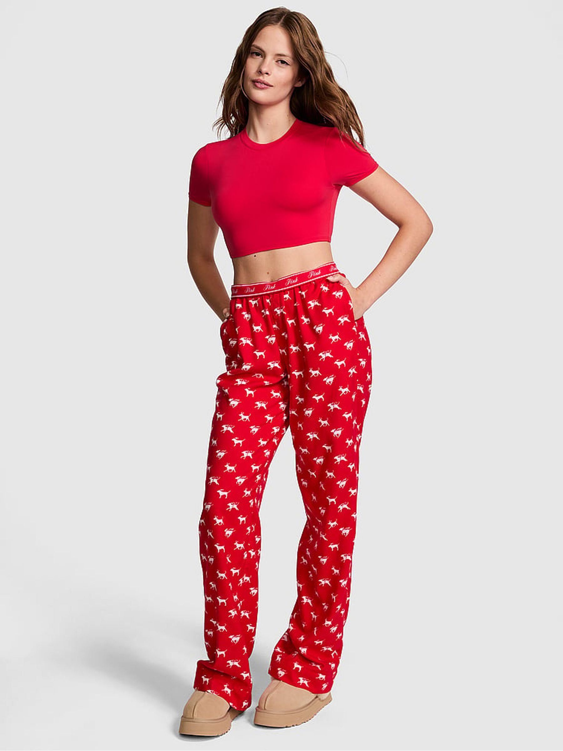 Vermillion Red Trouser Pyjama Bottoms - Image 1 of 3