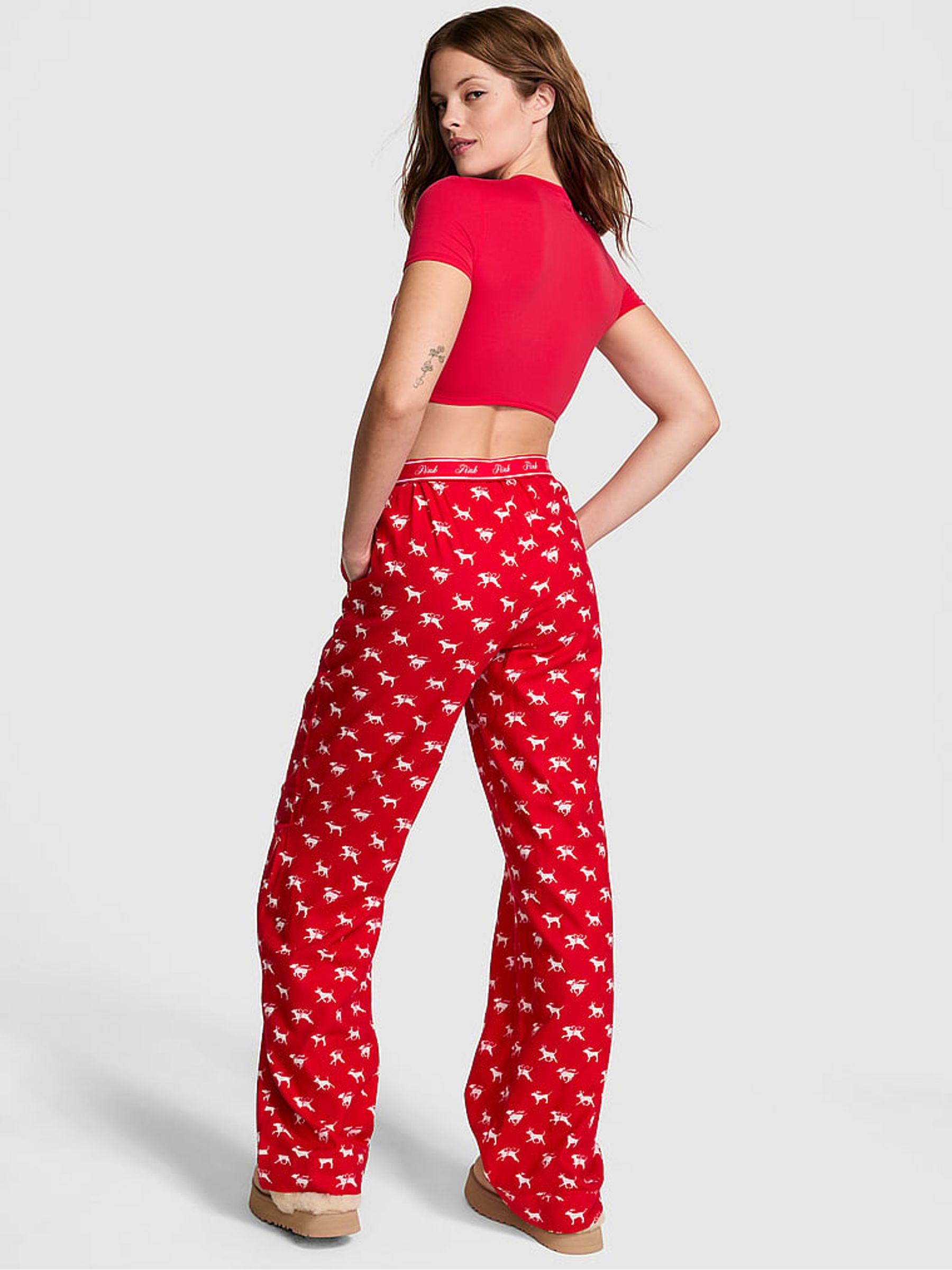 Vermillion Red Trouser Pyjama Bottoms - Image 2 of 3