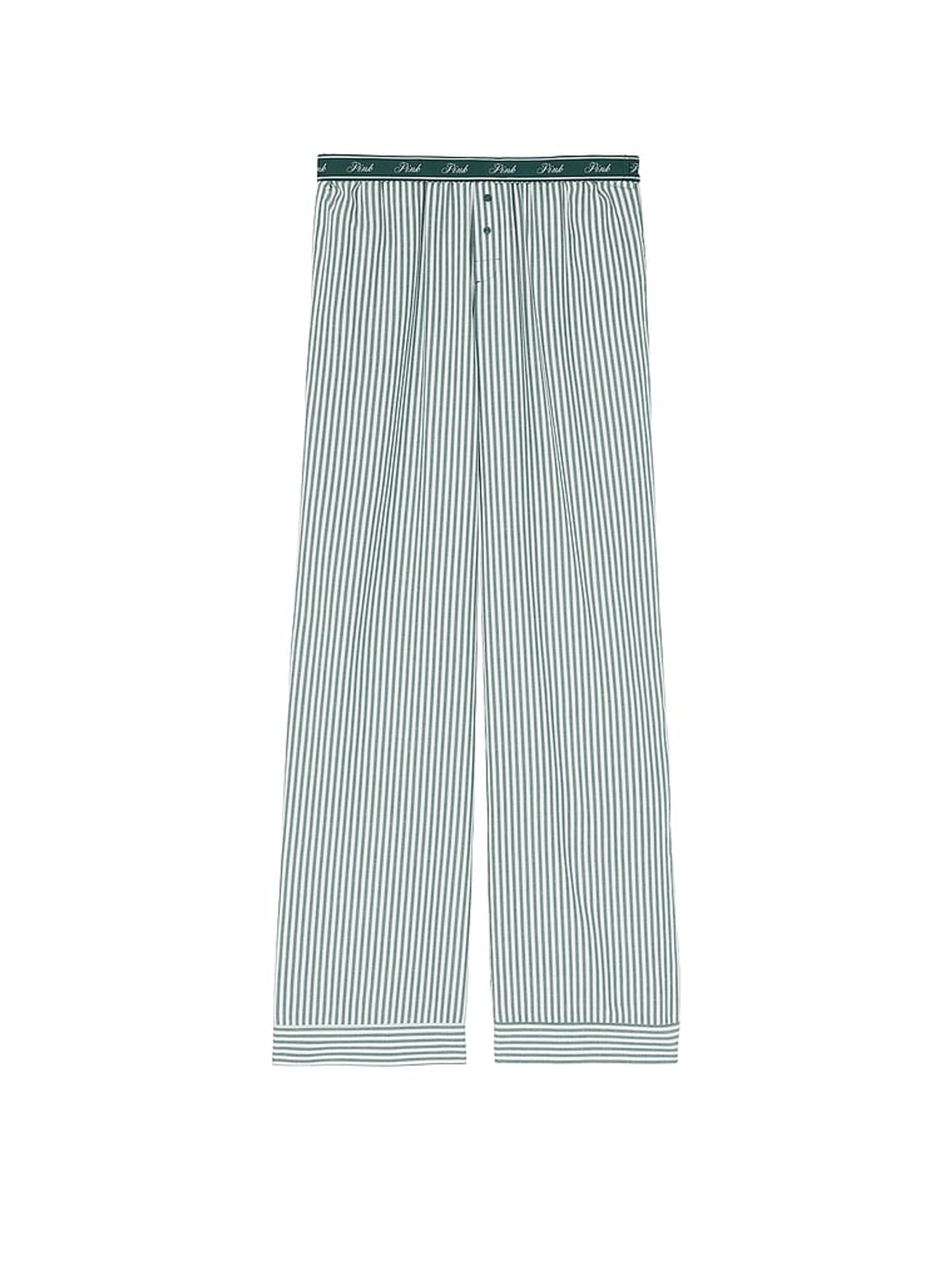 Deep Forest Green Stripe Trouser Pyjama Bottoms - Image 3 of 3