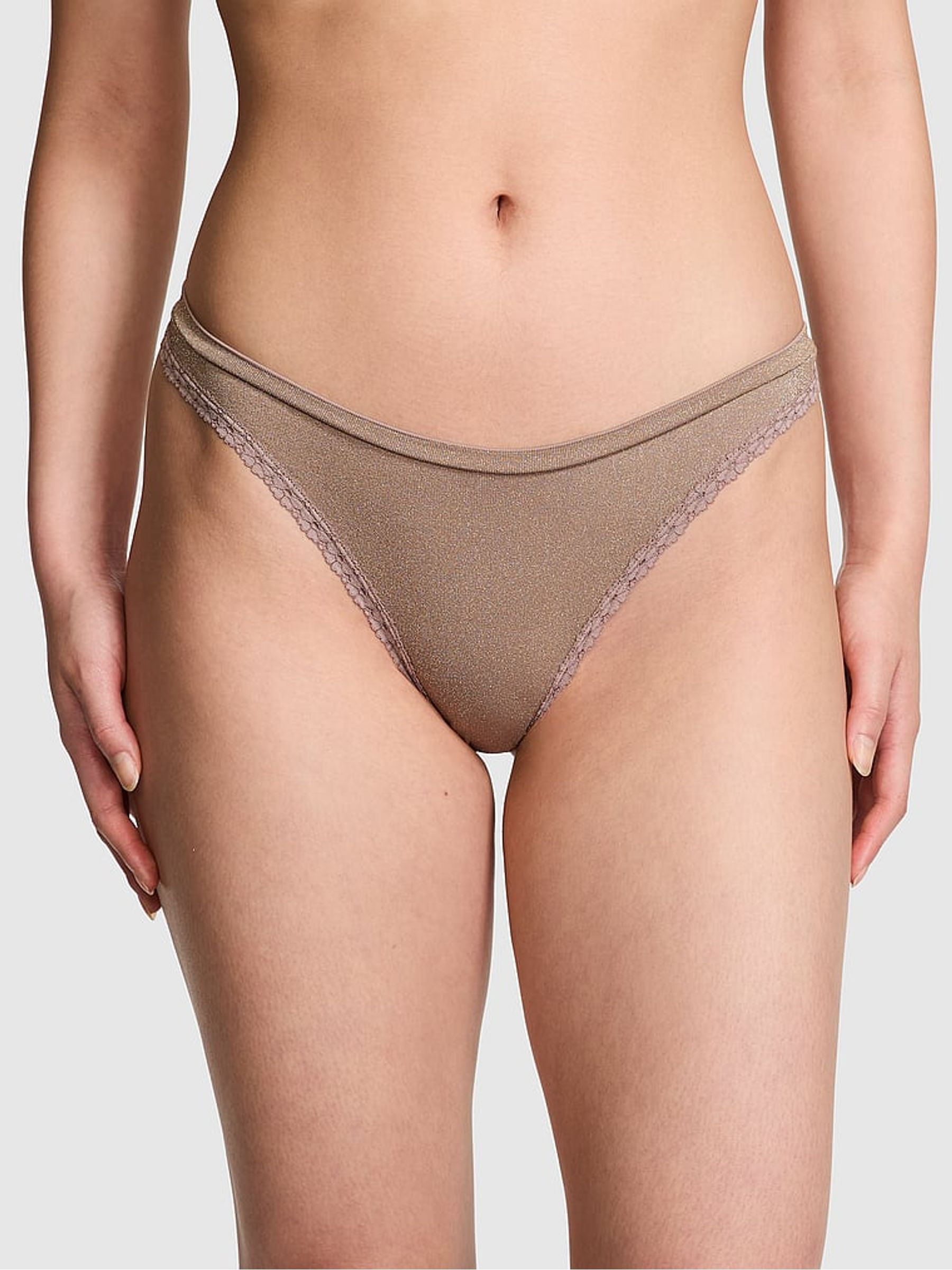 Iced Coffee Brown Thong Seamless Knickers - Image 1 of 3