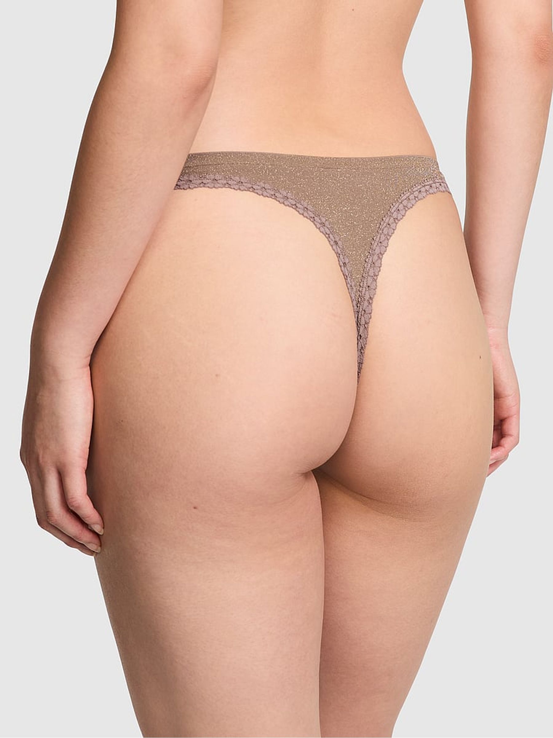 Iced Coffee Brown Thong Seamless Knickers - Image 2 of 3