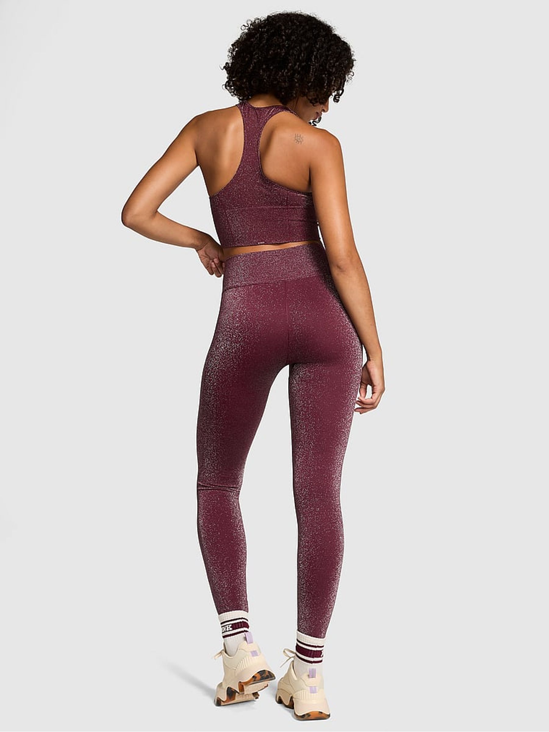 Purple Rose Shine Leggings - Image 2 of 3