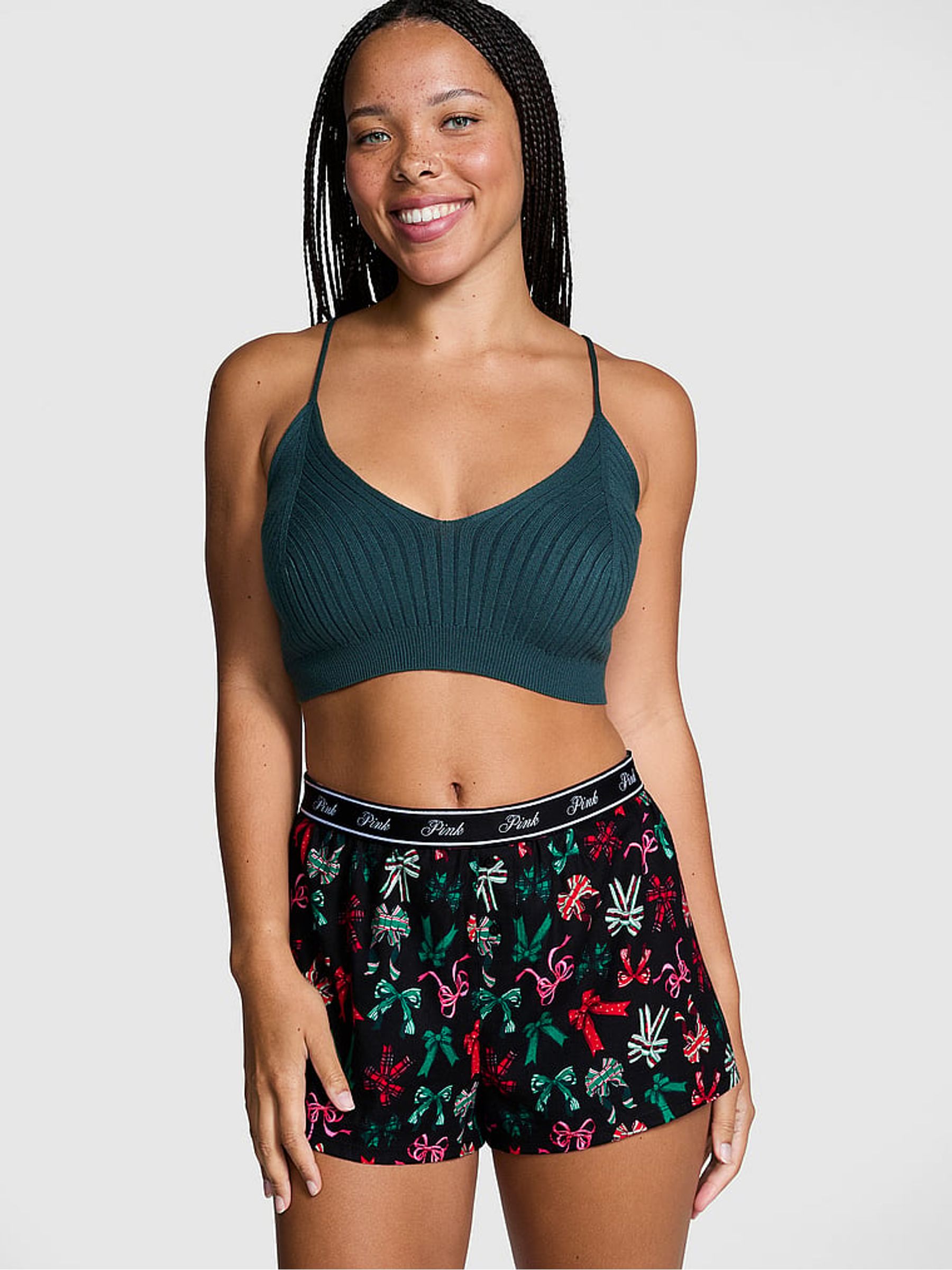 Black Bow Short Pyjama Bottoms - Image 1 of 3