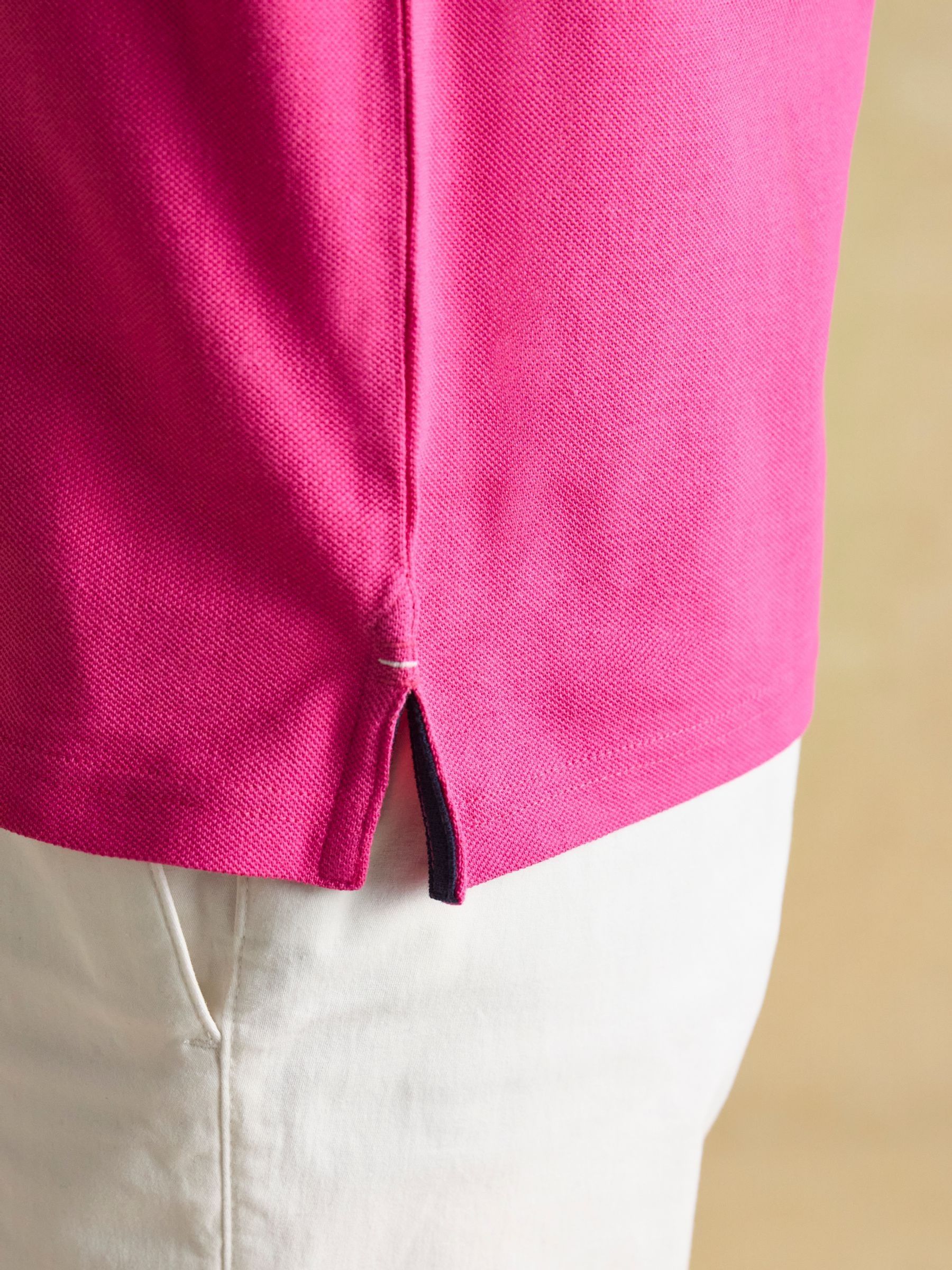 Woody Deep Pink Cotton Pique Polo Shirt - Image 7 of 8