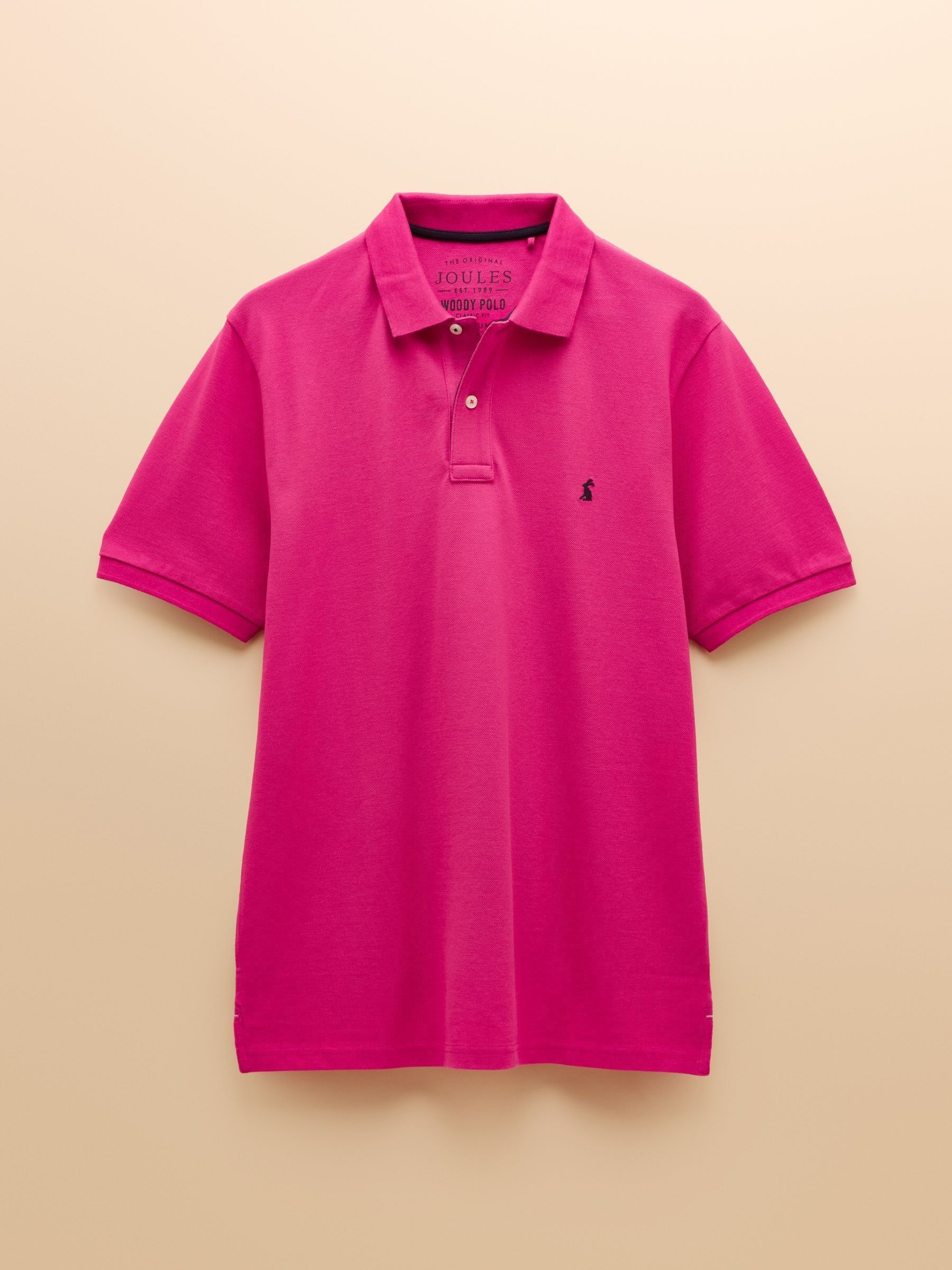 Woody Deep Pink Cotton Pique Polo Shirt - Image 8 of 8