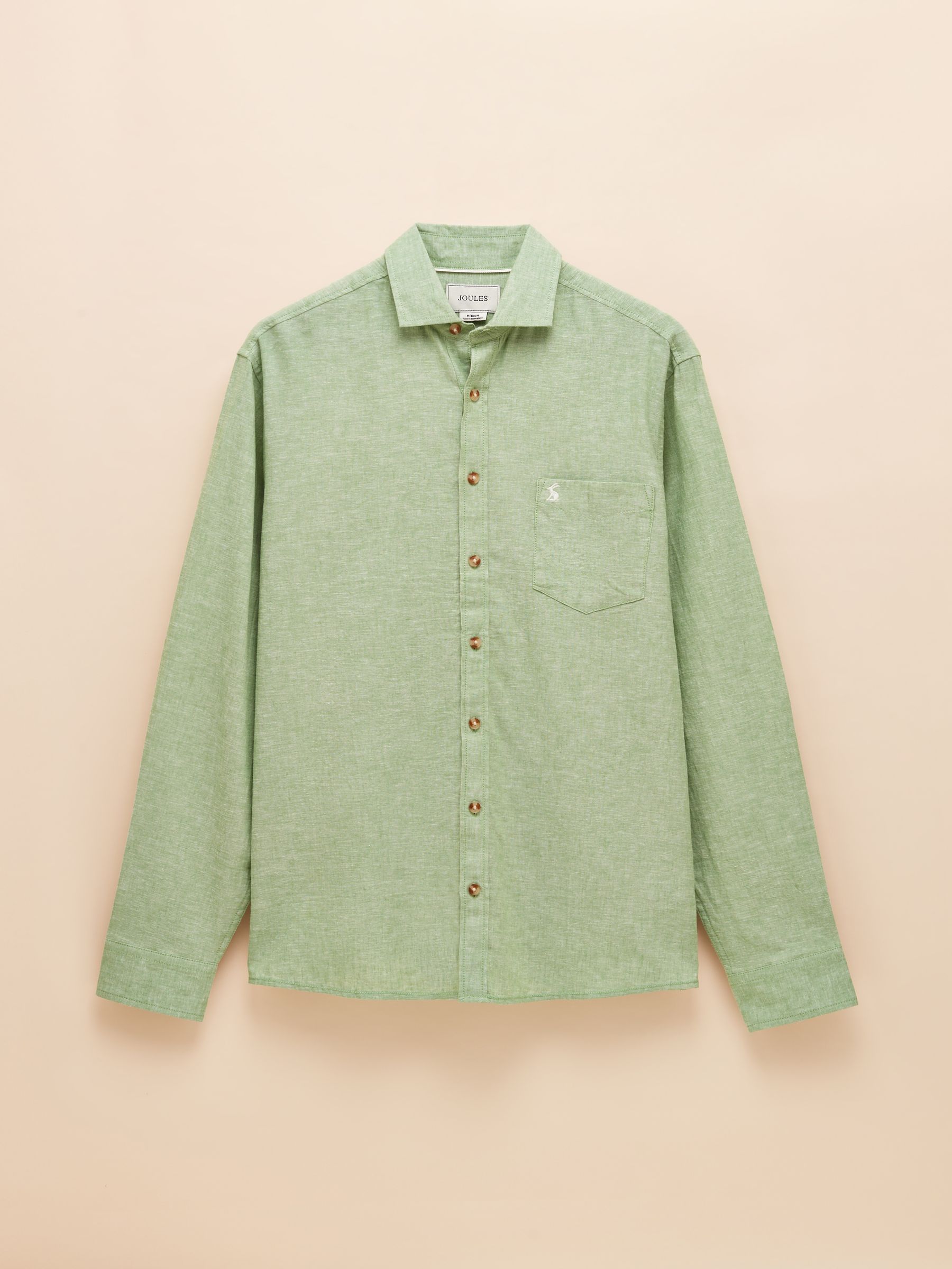 Linen Blend Green Shirt - Image 9 of 9