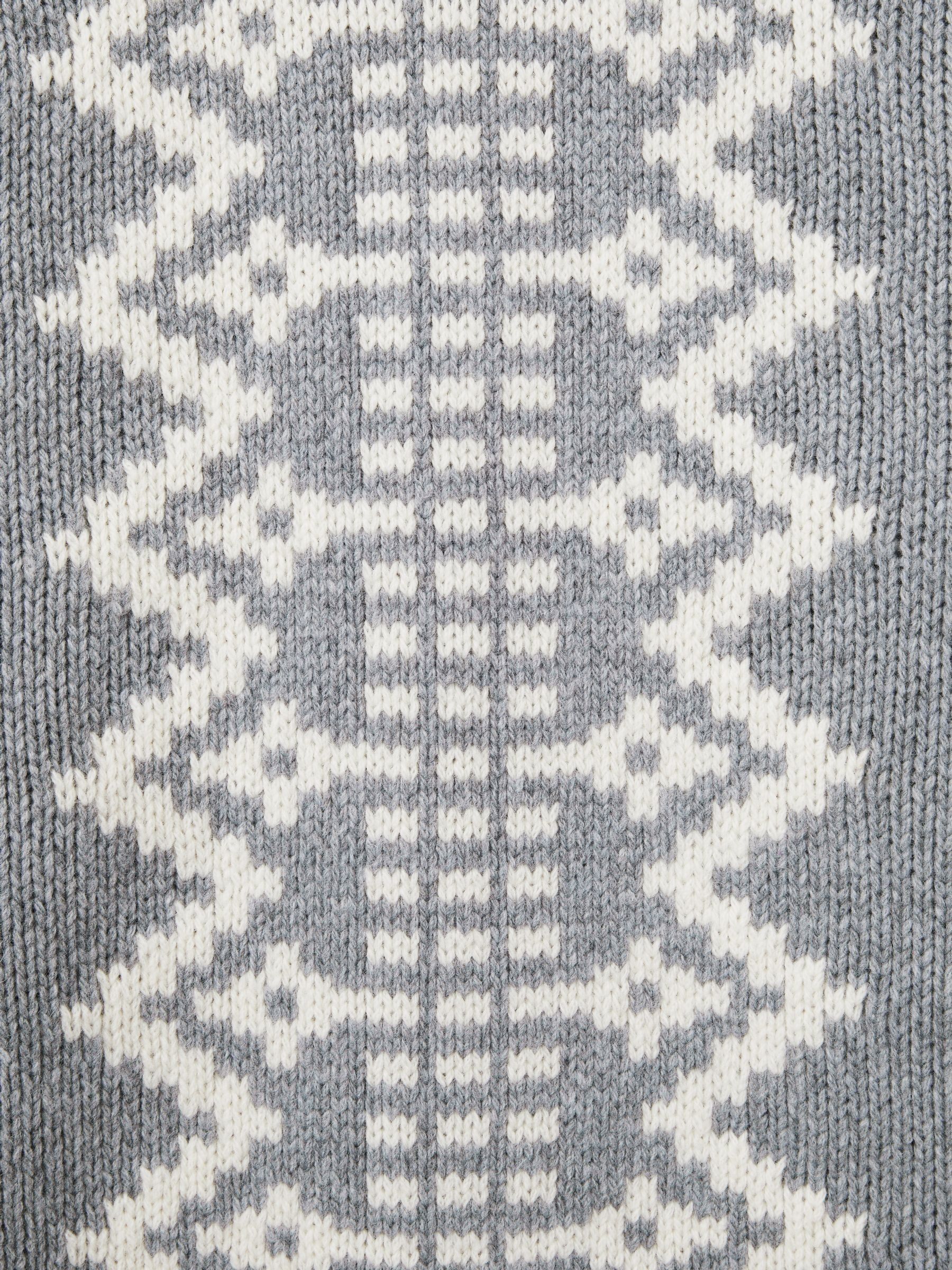 Wool-Blend Roll-Neck Jumper in Grey - Image 6 of 6