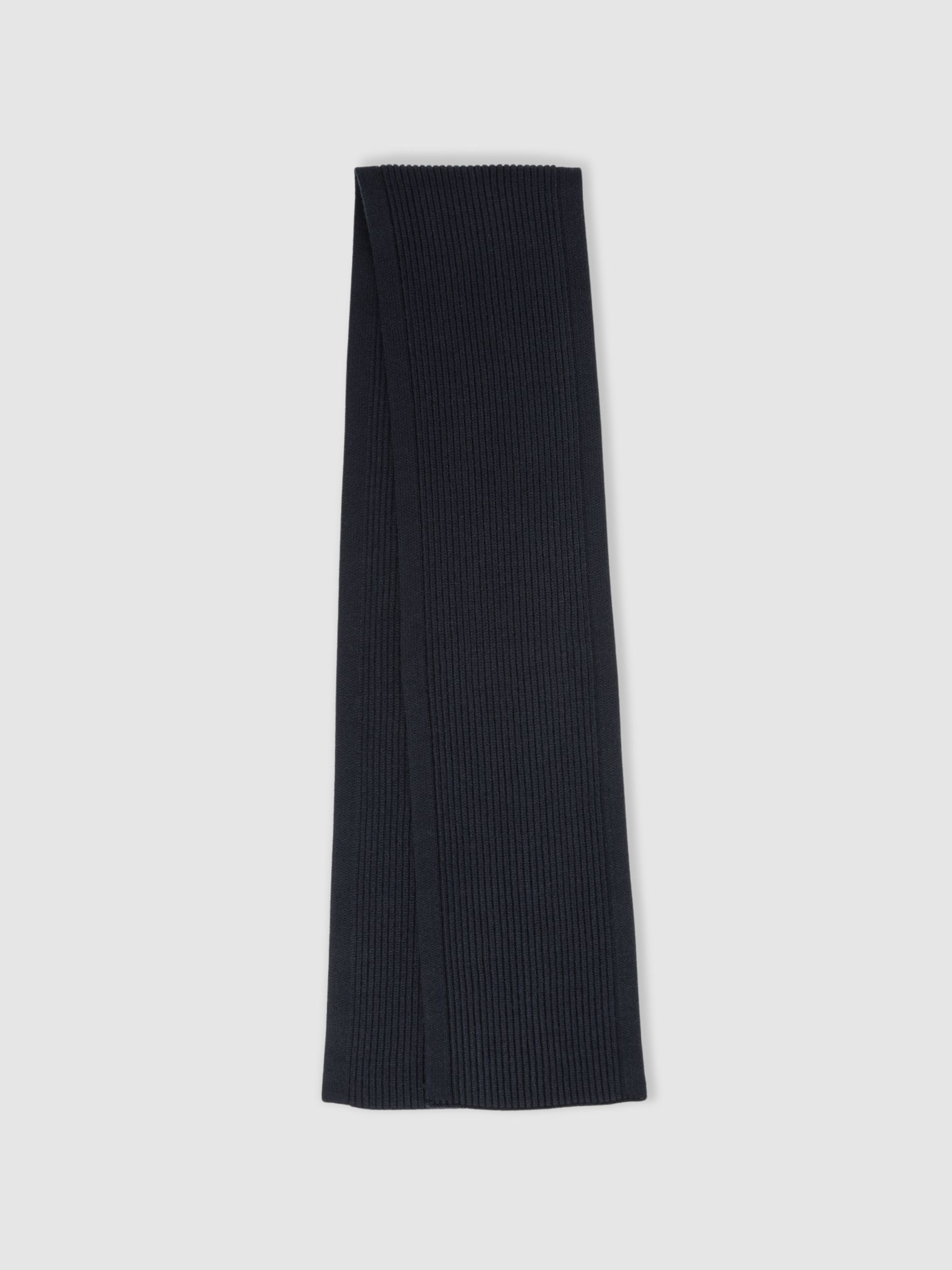 Ribbed Hat and Scarf Set in Navy - Image 2 of 4