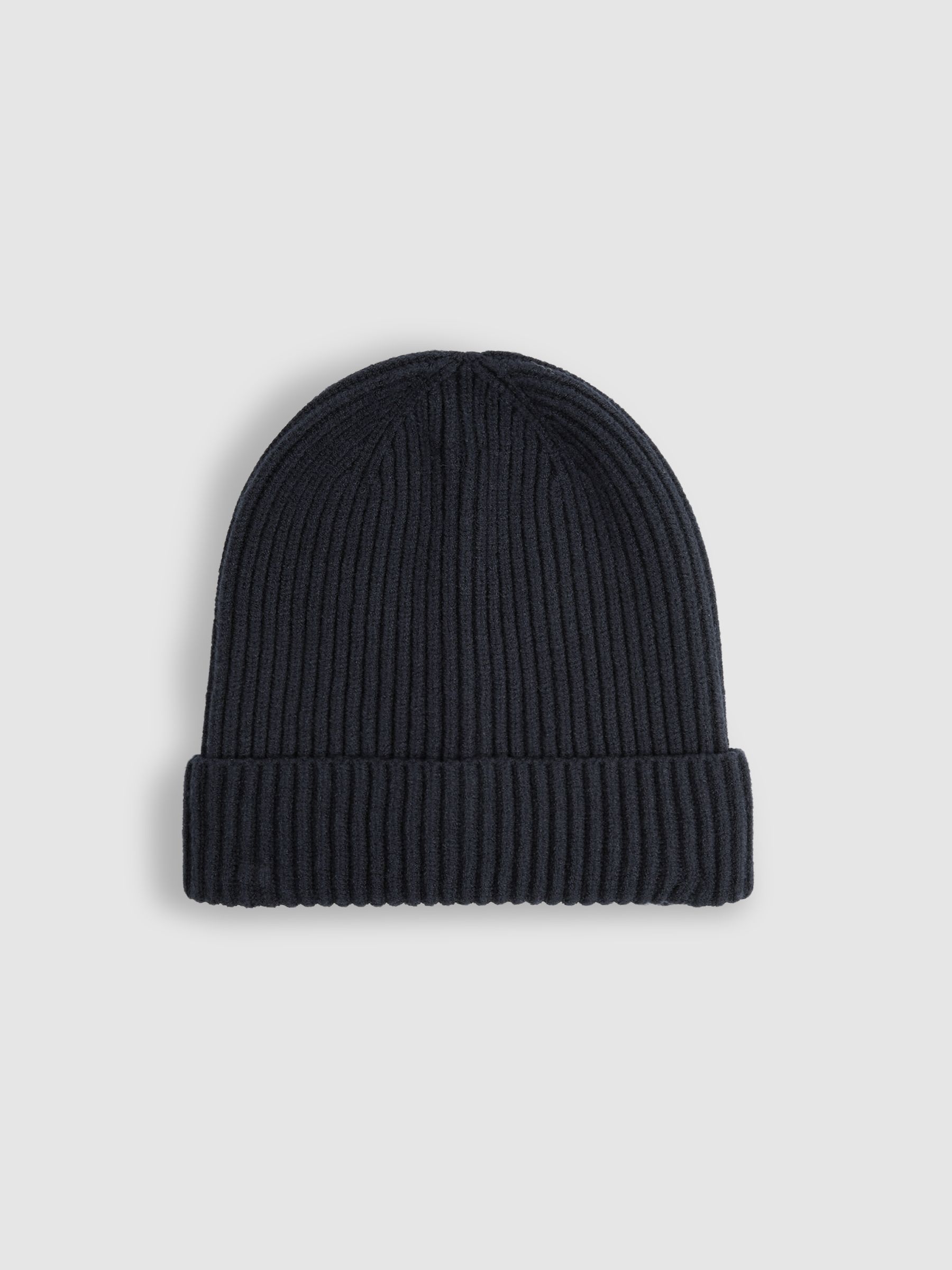Ribbed Hat and Scarf Set in Navy - Image 3 of 4