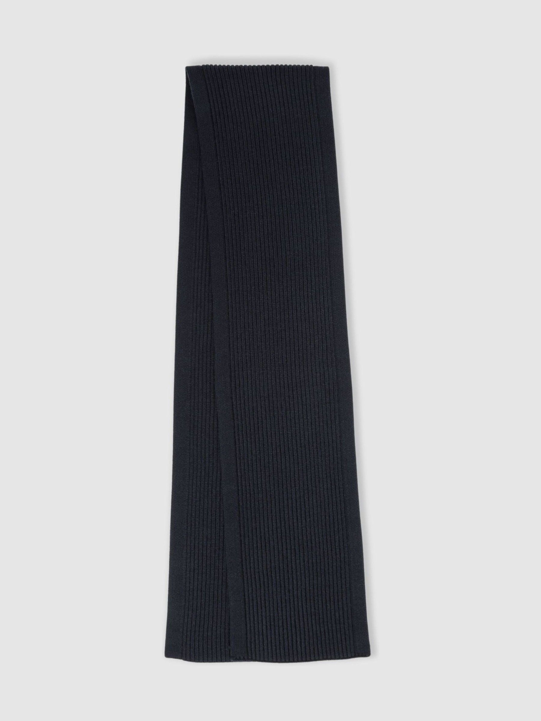 Ribbed Hat and Scarf Set in Navy - Image 2 of 4