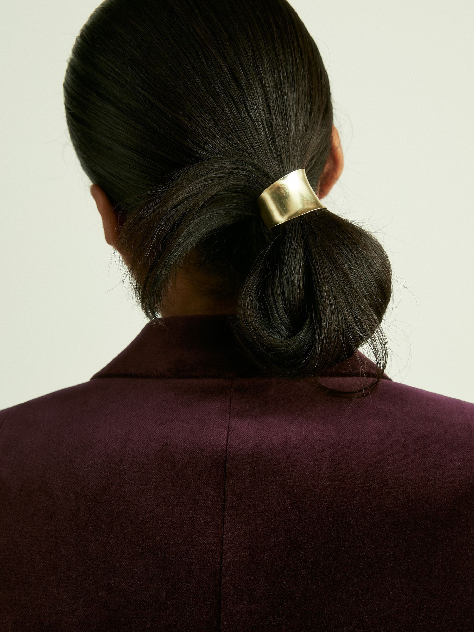 Cotton Velvet Blazer in Burgundy - Image 6 of 7