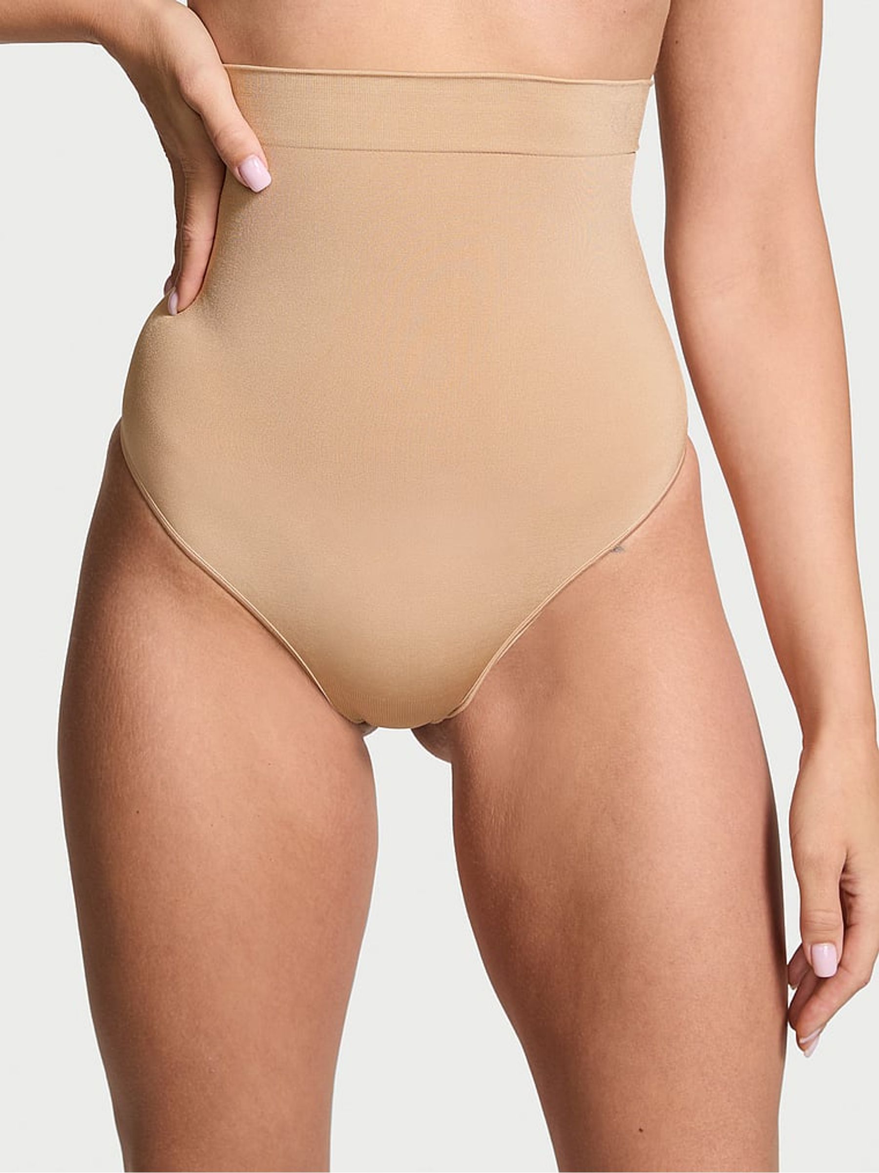 Praline Nude Thong Seamless Shaping High Waist Knickers - Image 1 of 3