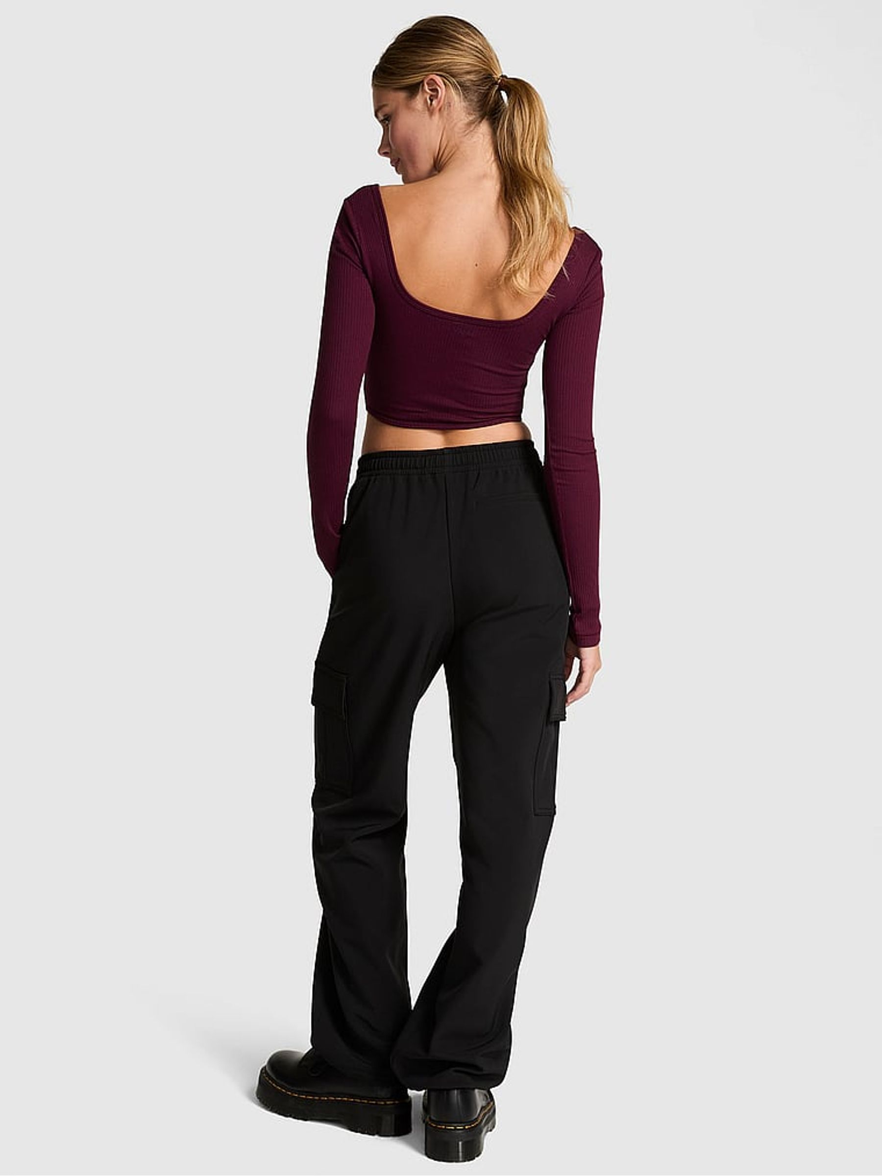 Black Fleece Cargo Trousers - Image 2 of 3