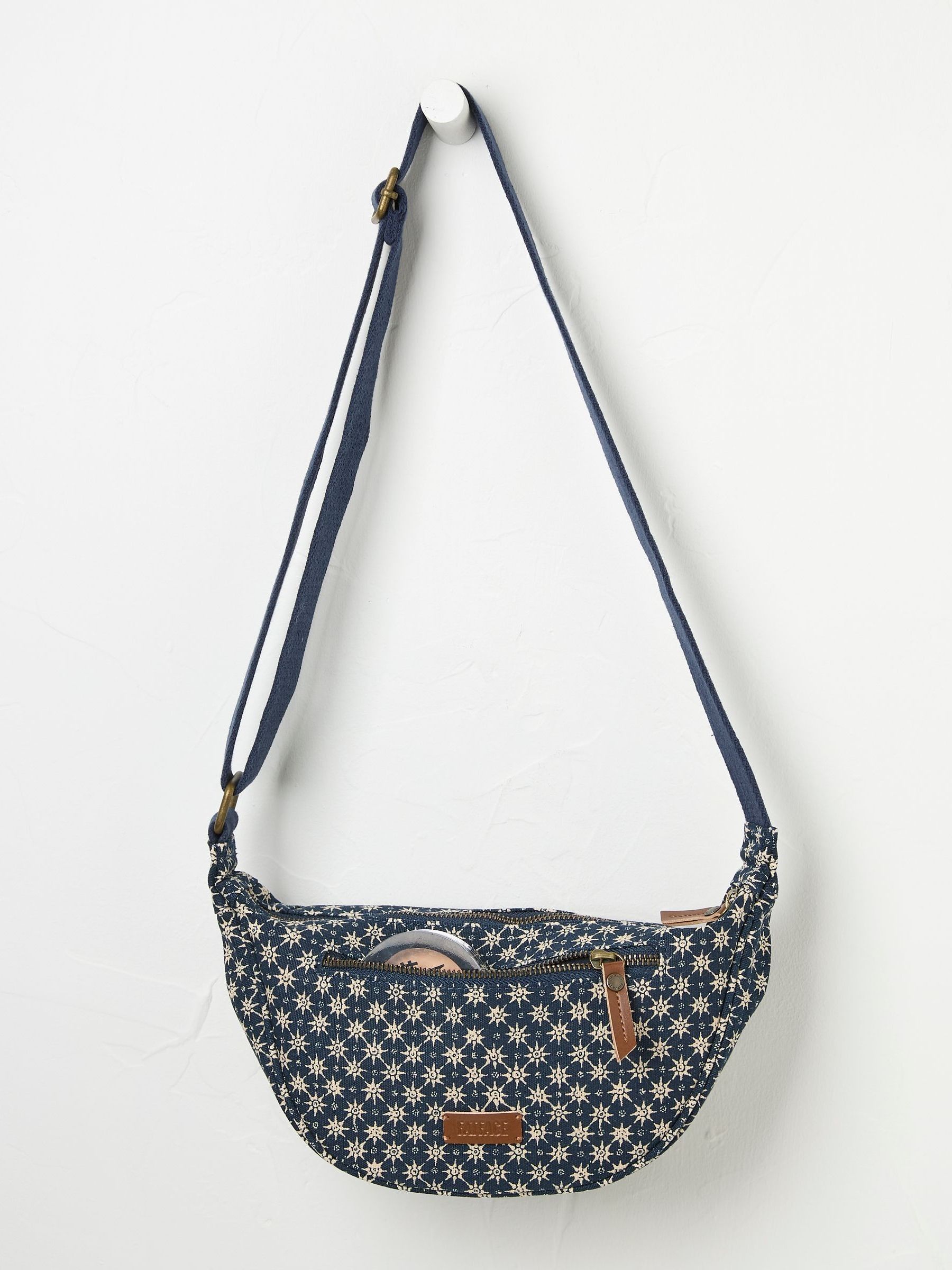 Gia Blue Canvas Sling Bag - Image 2 of 2