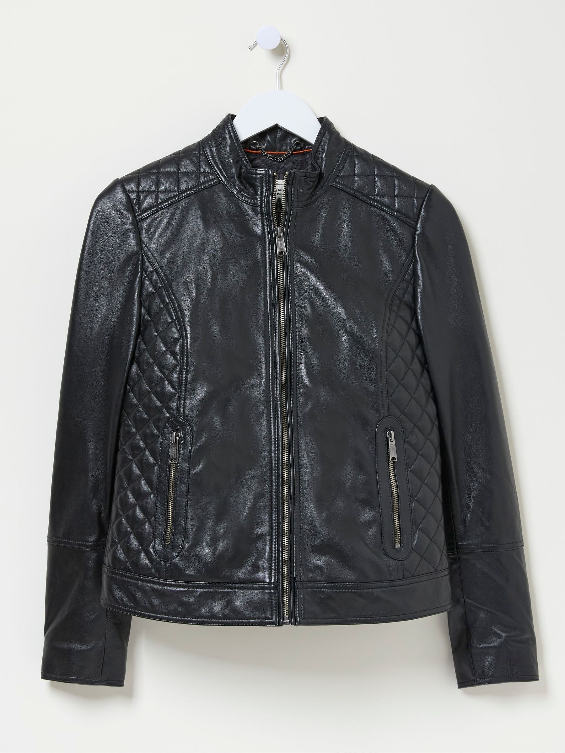 Leanna Black Quilted Leather Jacket - Image 5 of 5