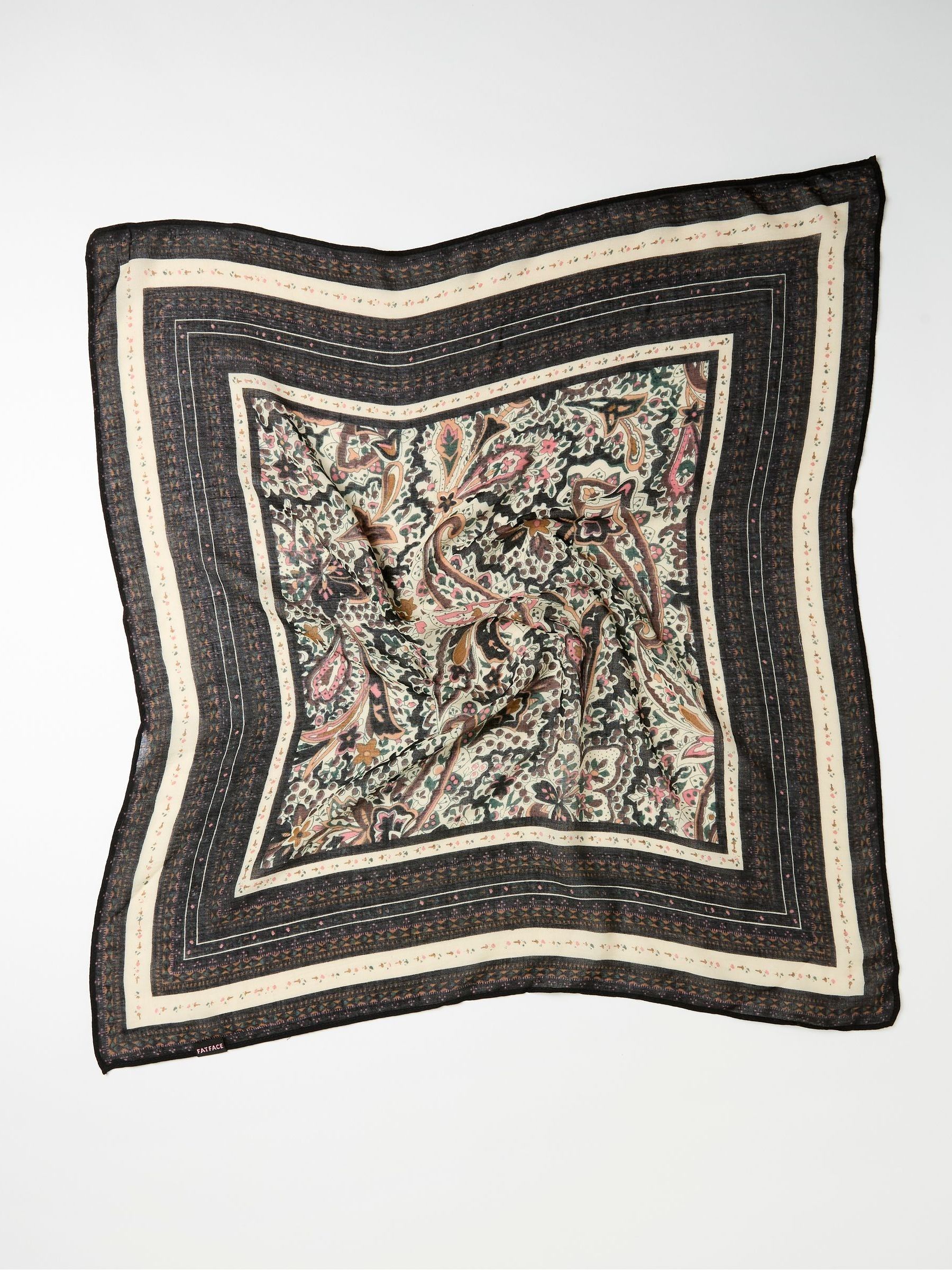 Black Paisley Hair Scarf - Image 5 of 5