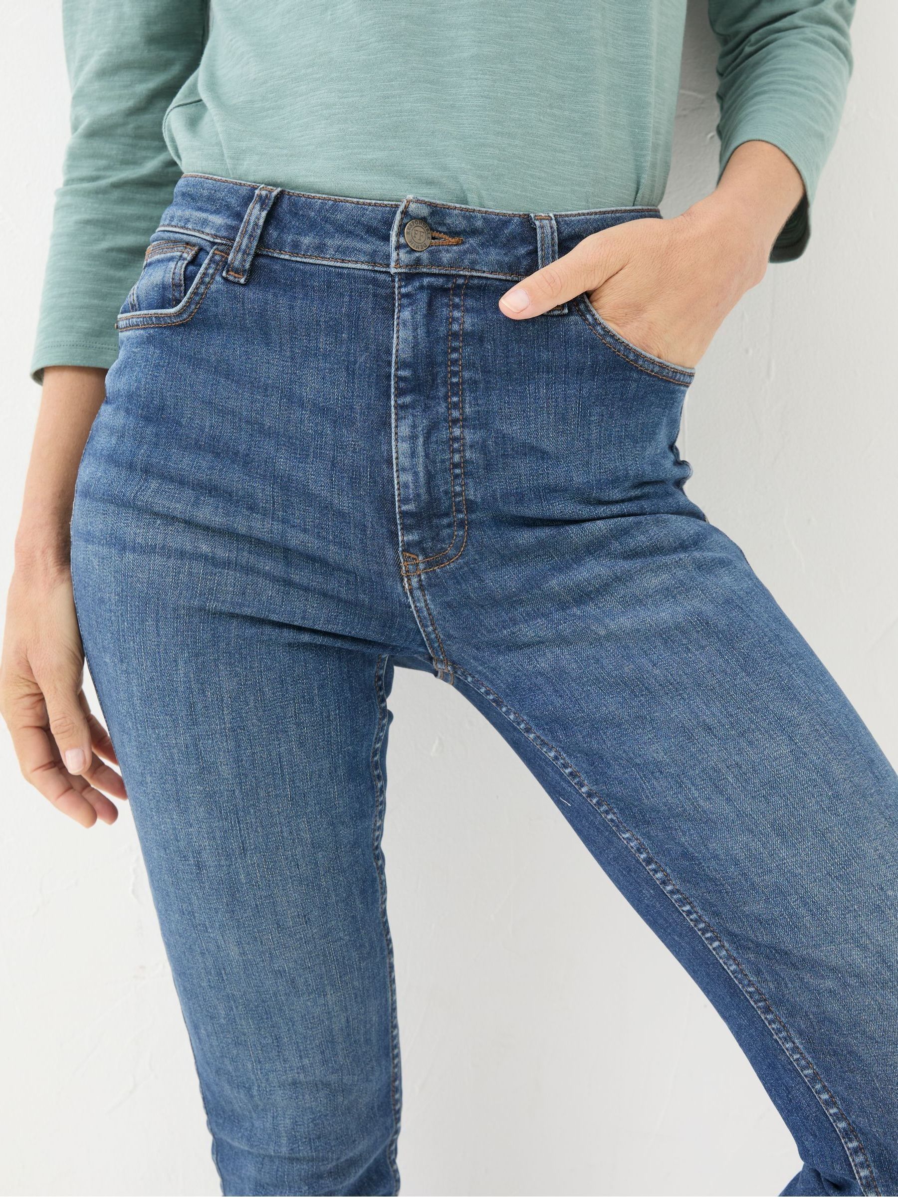 Harlow Dark Vintage Blue Highwaist Skinny Jeans - Image 5 of 6