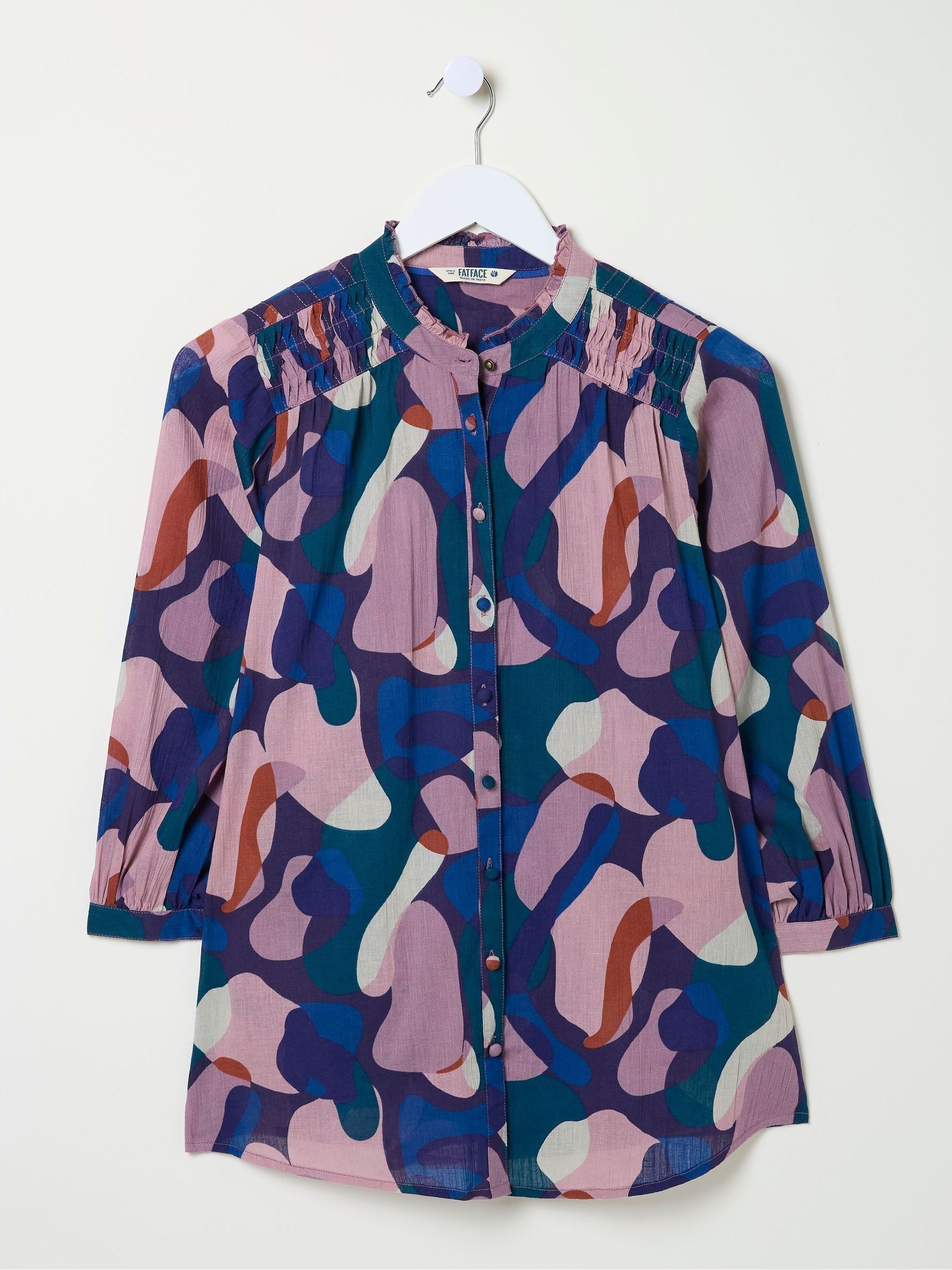 Evelyn Black Painted Abstract Blouse - Image 6 of 6