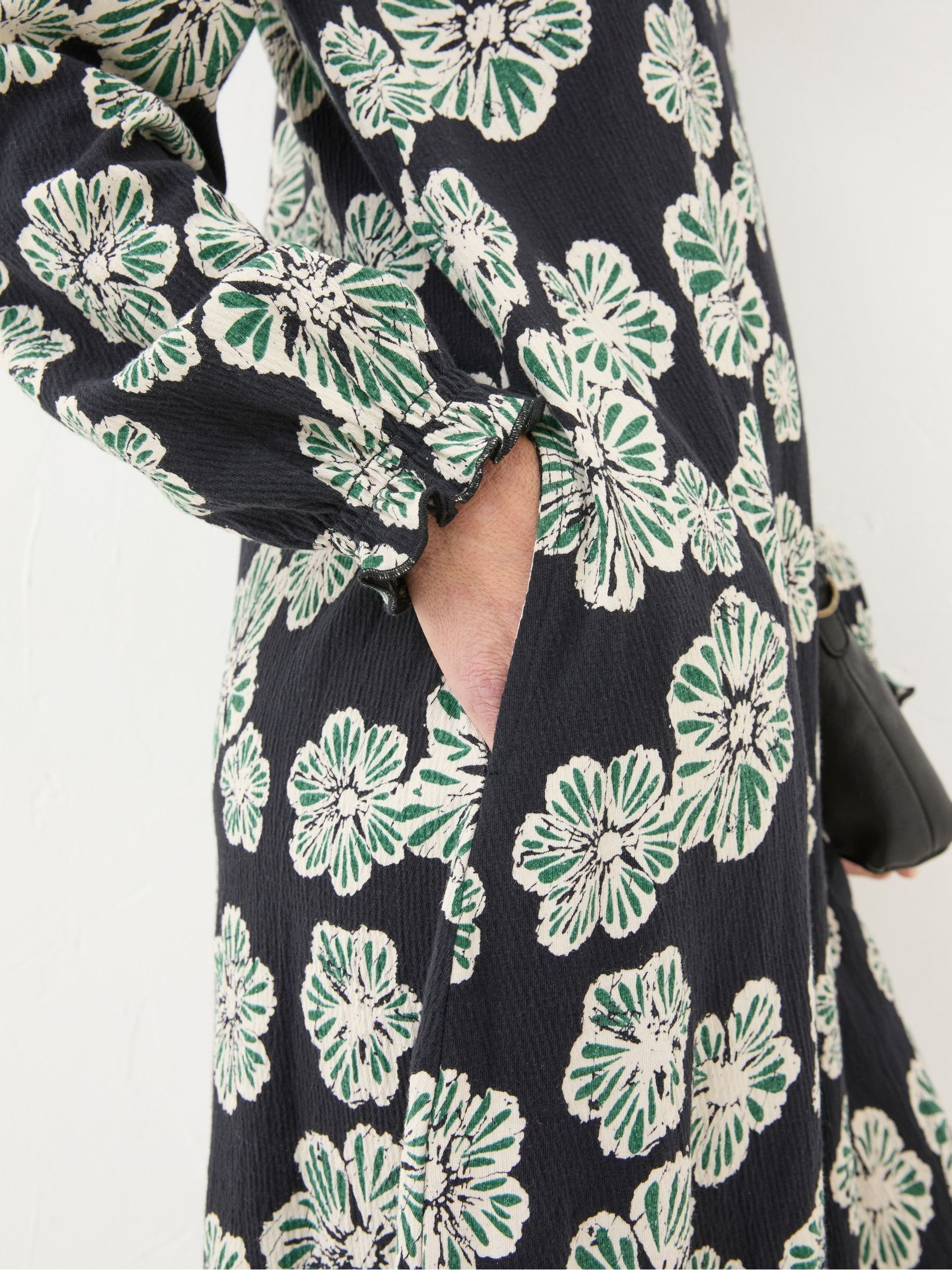 Black Floral Jersey Dress - Image 4 of 5