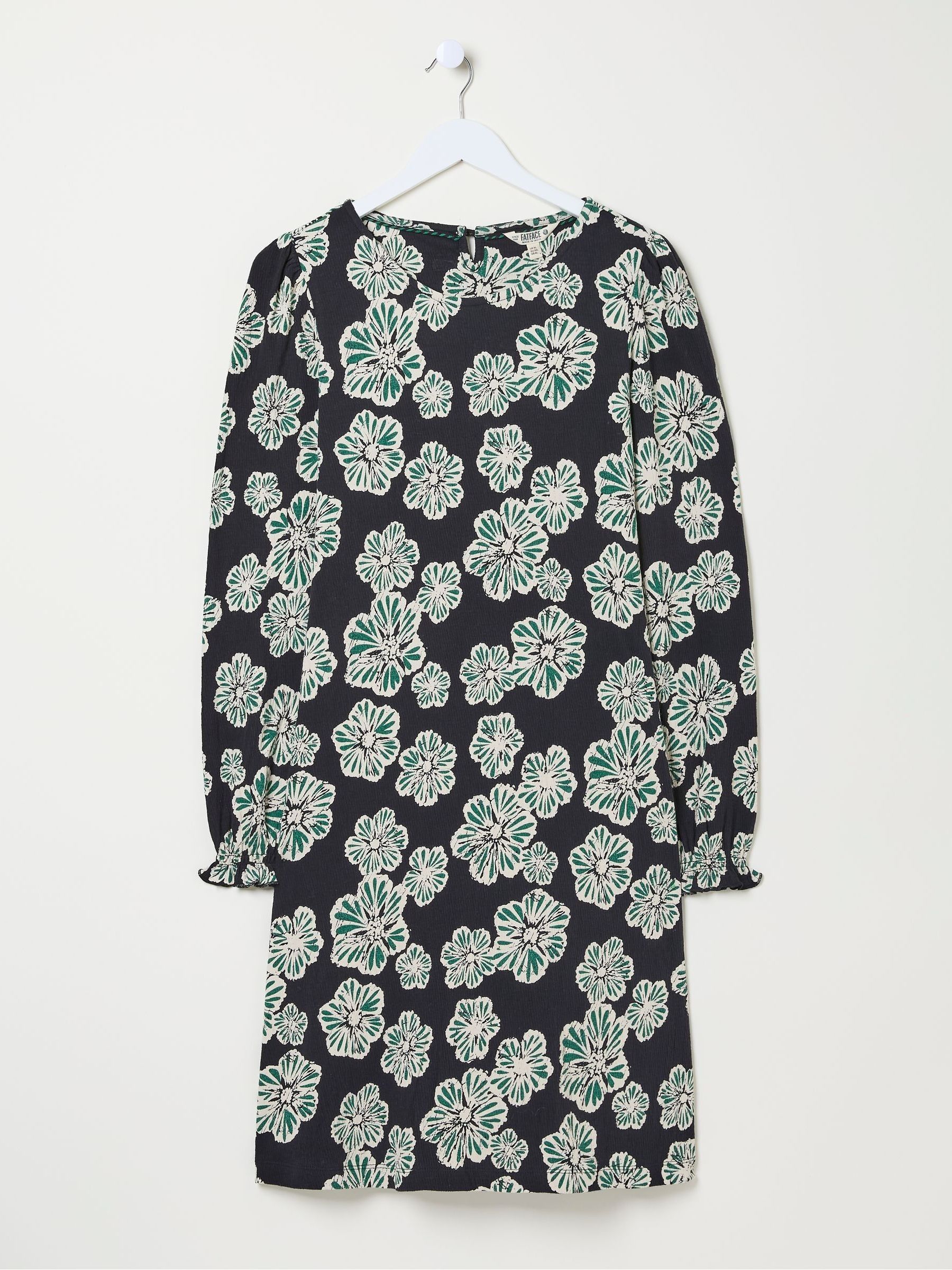 Black Floral Jersey Dress - Image 2 of 2