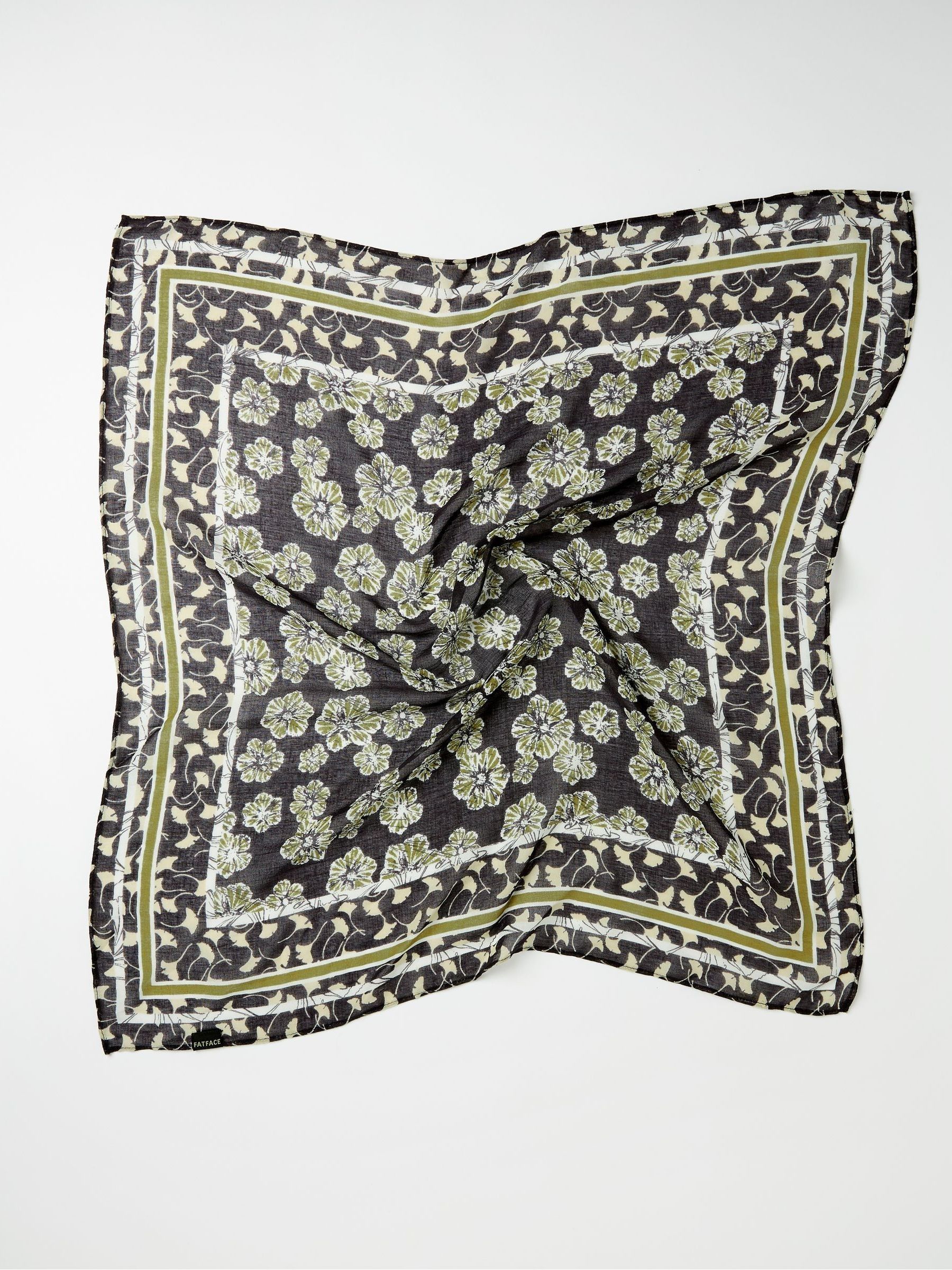 Black Floral Hair Scarf - Image 2 of 2