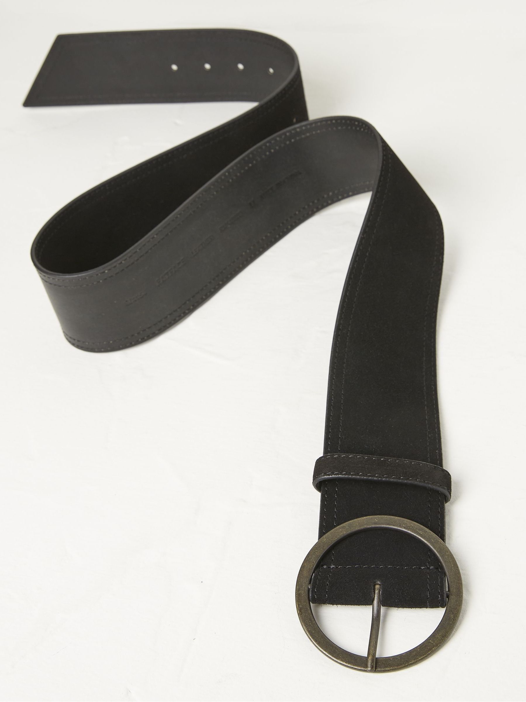 Black Soft Wide Waist Belt - Image 2 of 3