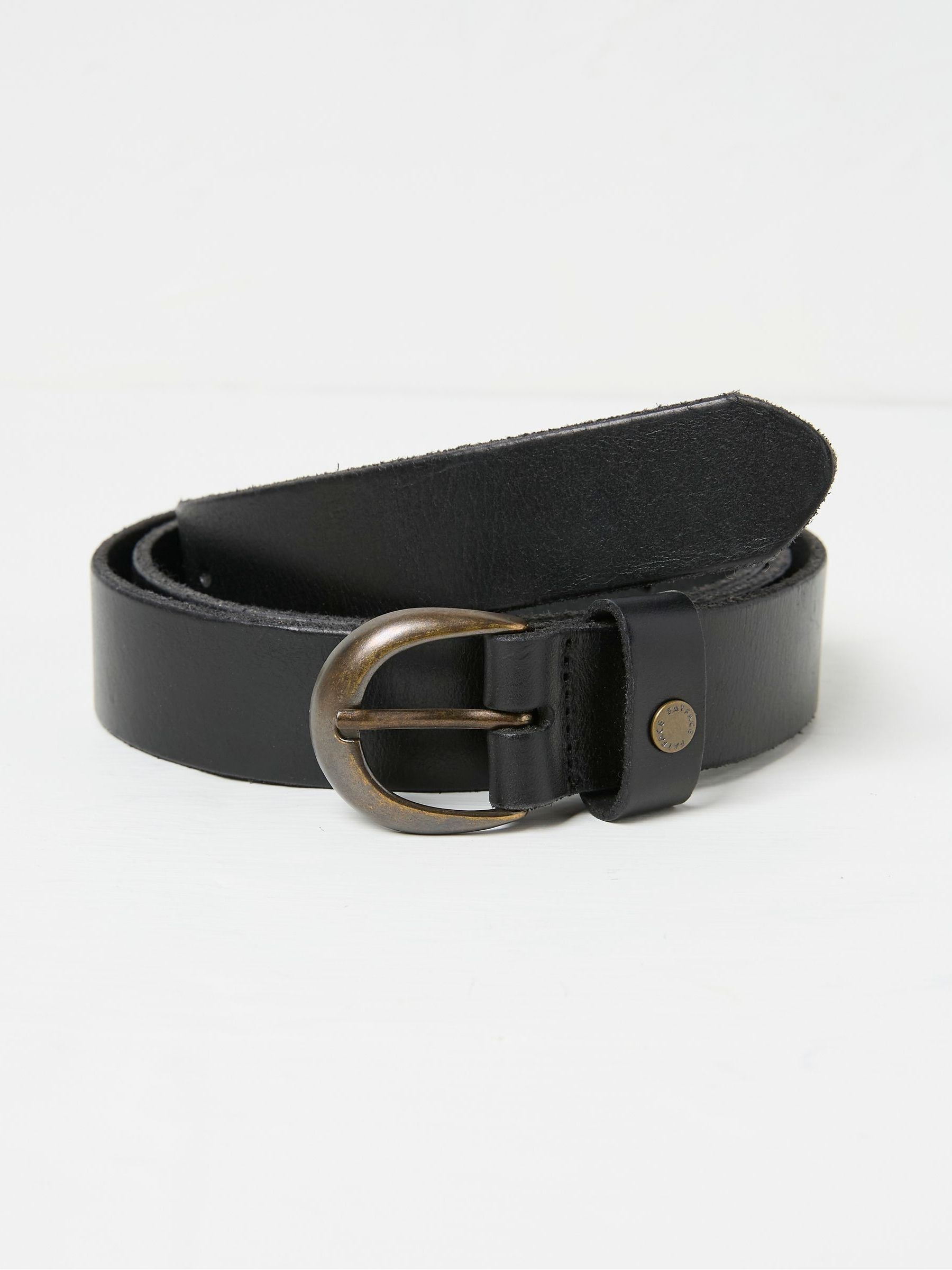 Black Leather Jean Belt - Image 1 of 2