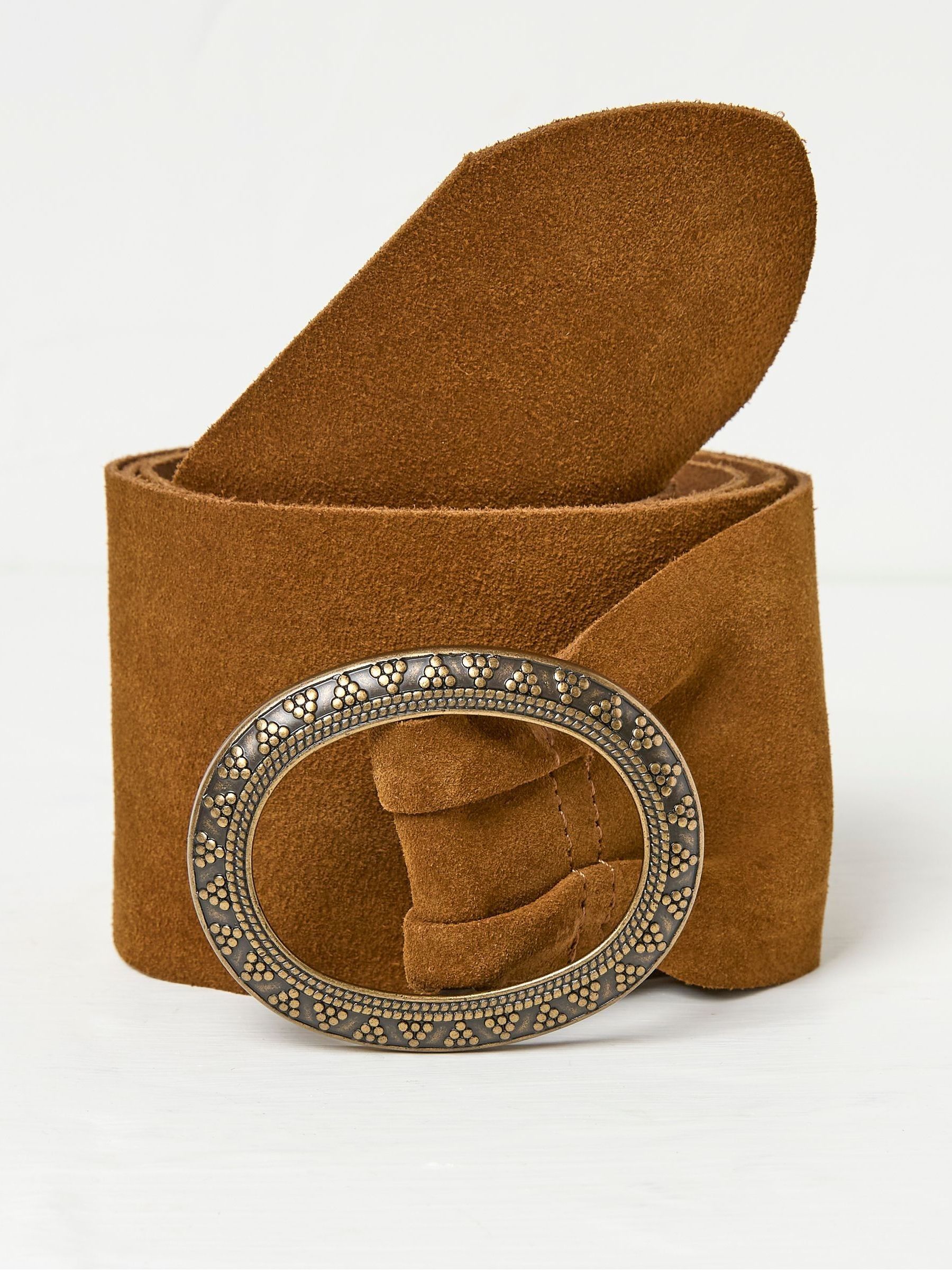Tan Brown Soft Wide Waist Belt - Image 1 of 2