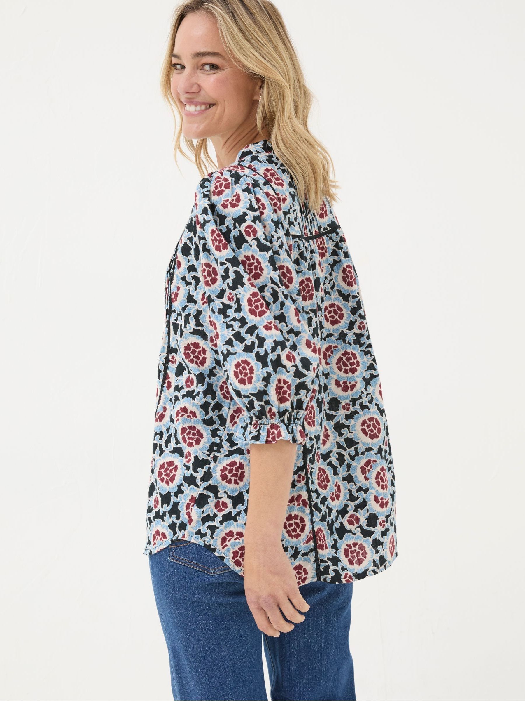 Elody Black Wild Floral Blouse - Image 2 of 5