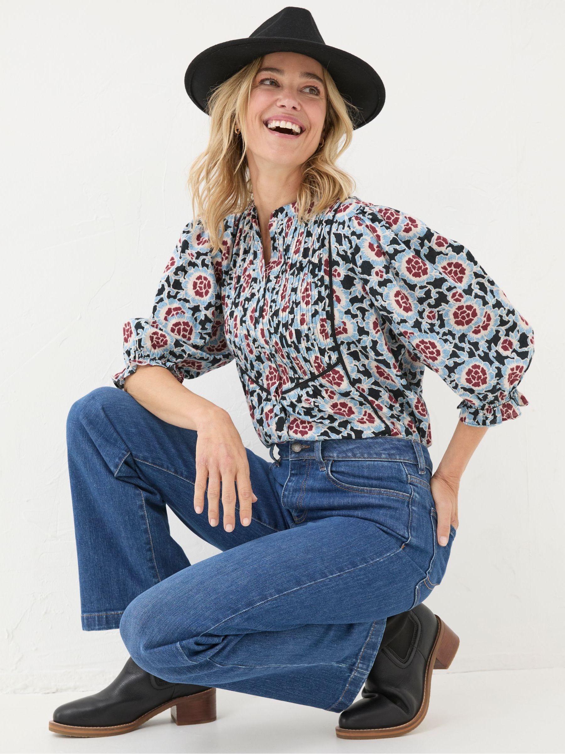 Elody Black Wild Floral Blouse - Image 3 of 5