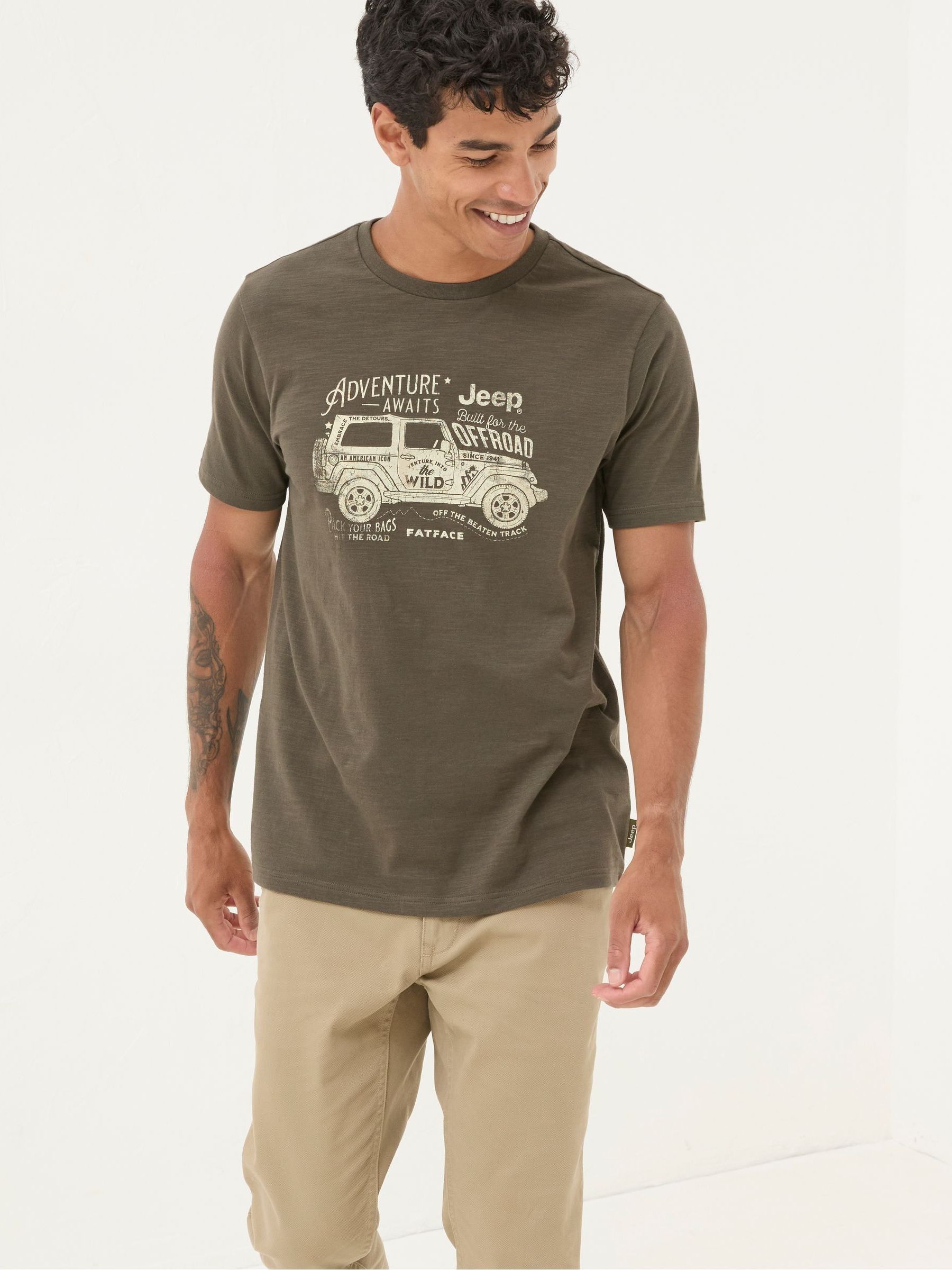 Jeep Green Slogans T Shirt - Image 1 of 5 Jeep Green Slogans T Shirt - Image 1 of 5
