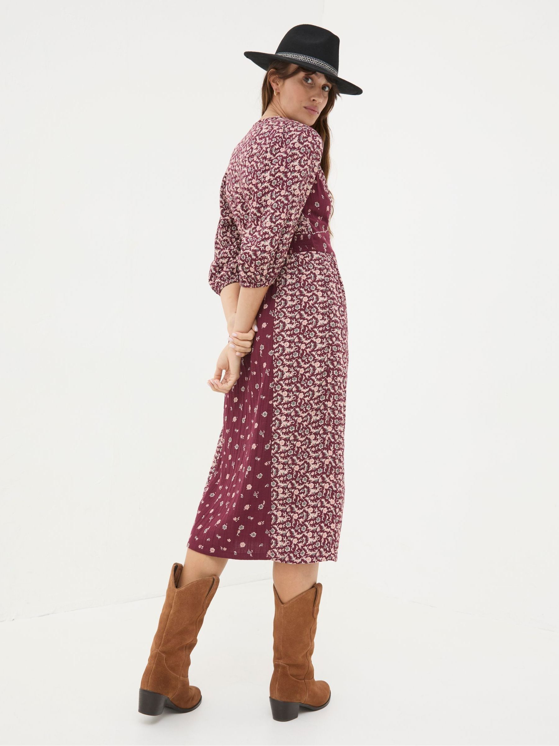 Kelly Red Wild Ditsy Midi Dress - Image 4 of 9