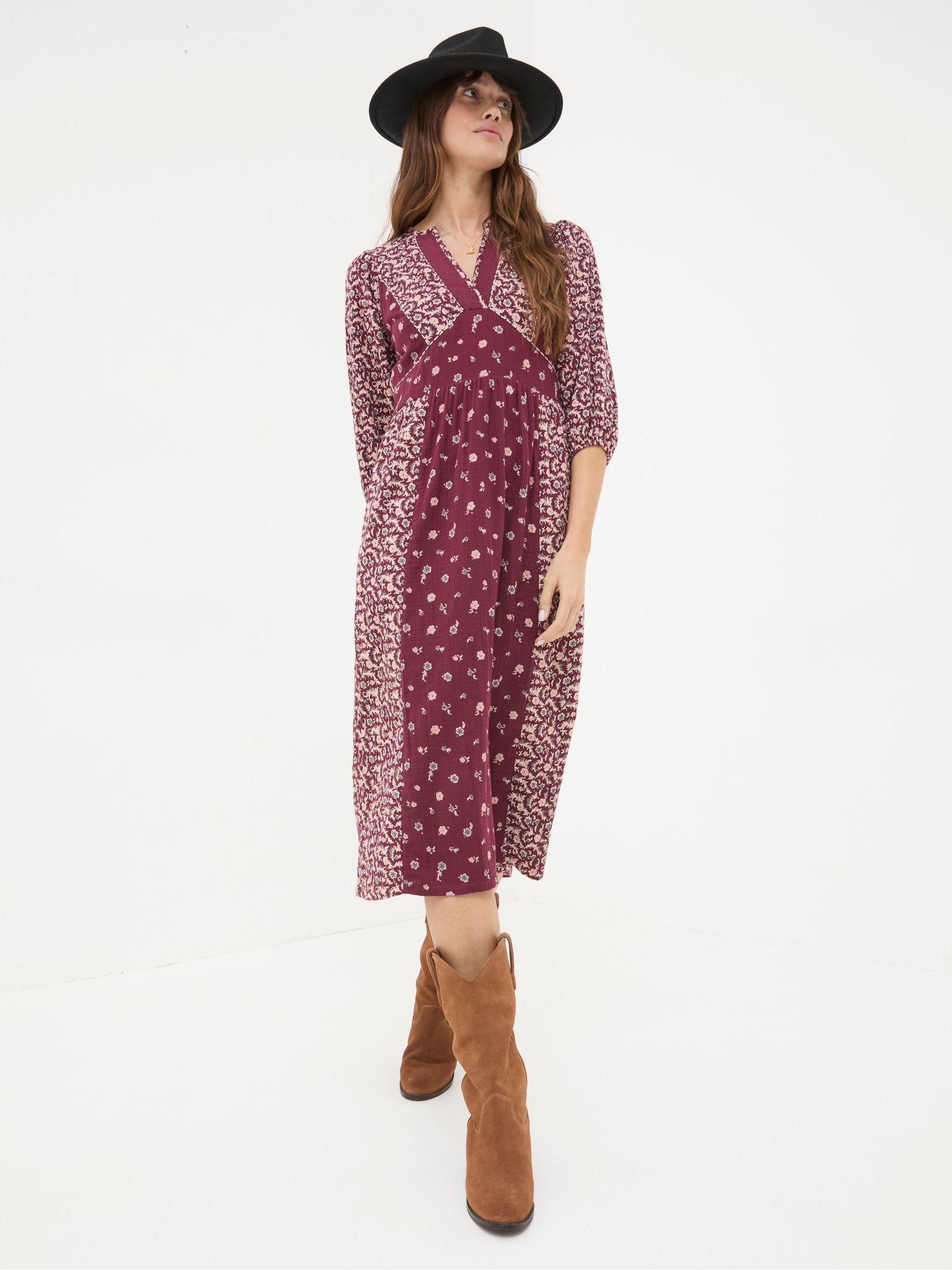 Kelly Red Wild Ditsy Midi Dress - Image 5 of 9